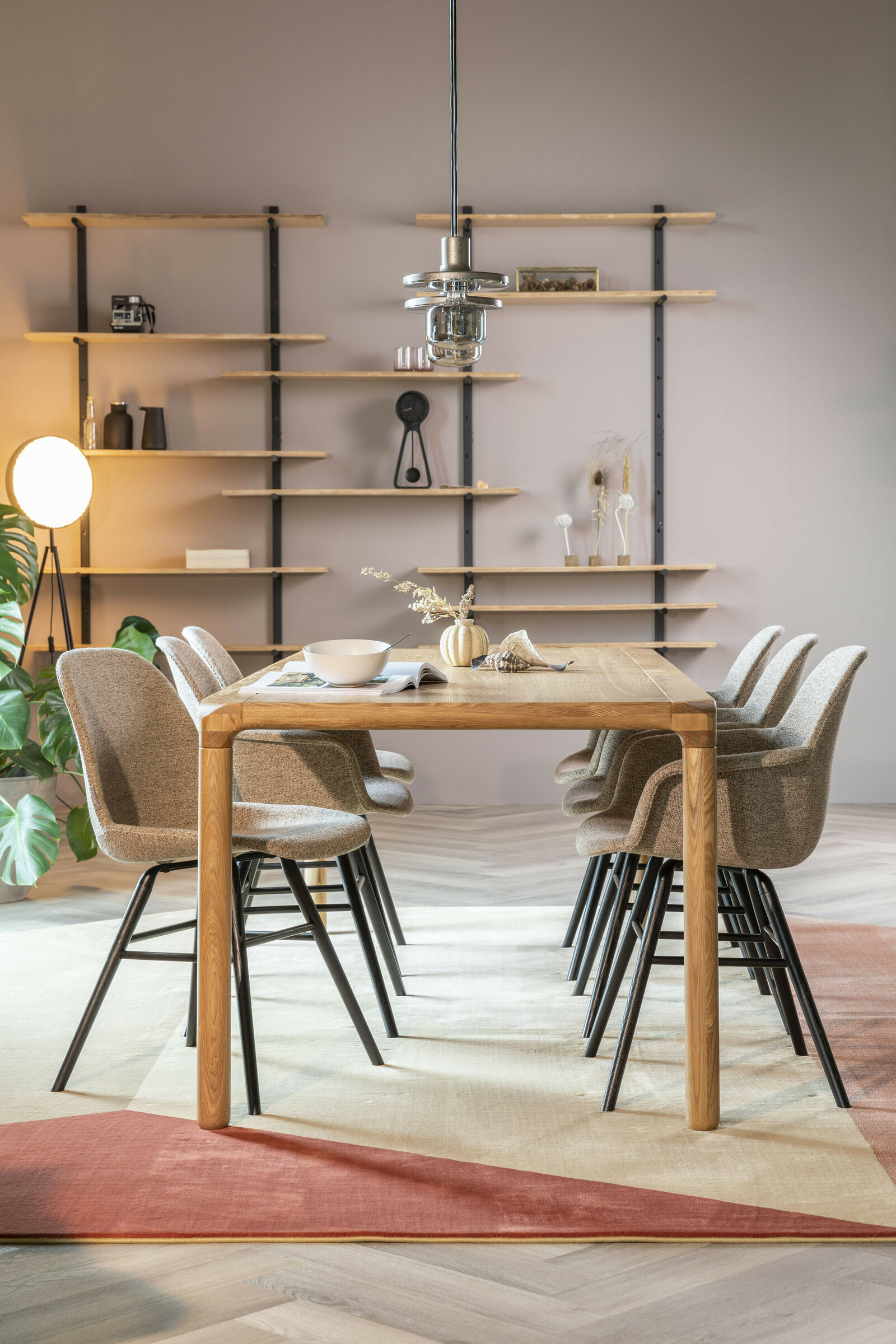 Zuiver Eettafel 'Storm' Essenhout, 220 x 90cm, kleur Naturel