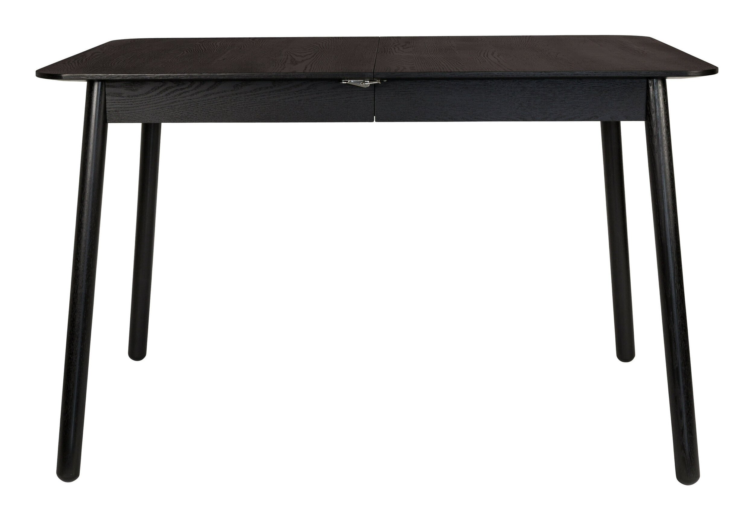 Zuiver Uitschuifbare Eettafel 'Glimps' Essenhout, 120-162 x 80cm, kleur Zwart