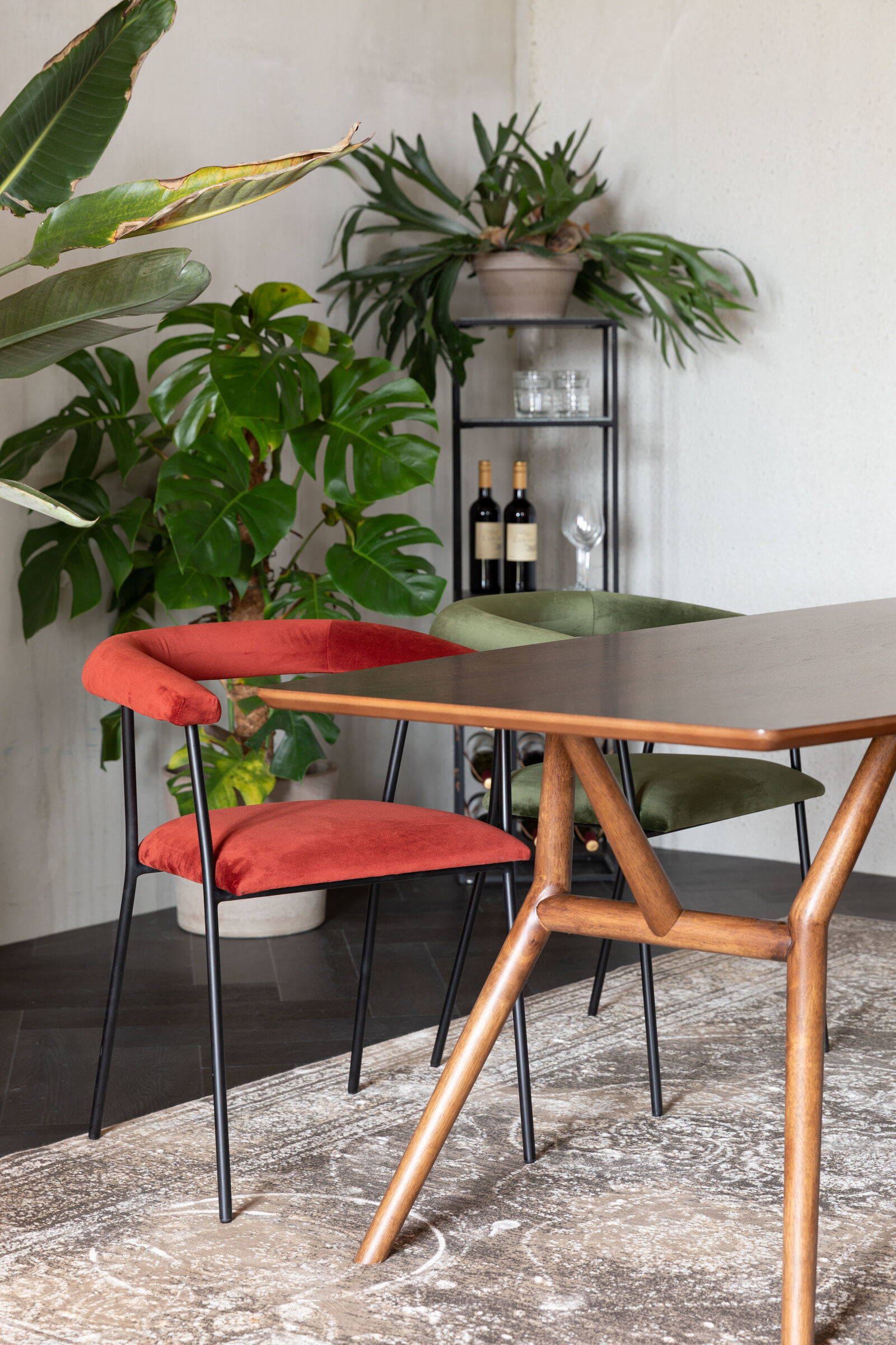 Dutchbone Eettafel 'Malaya' Walnoot, 180 x 90cm