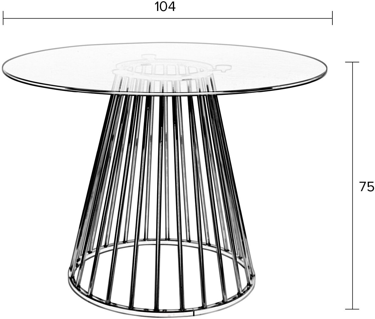 ZILT Ronde Eettafel 'Bethe' Ø104cm