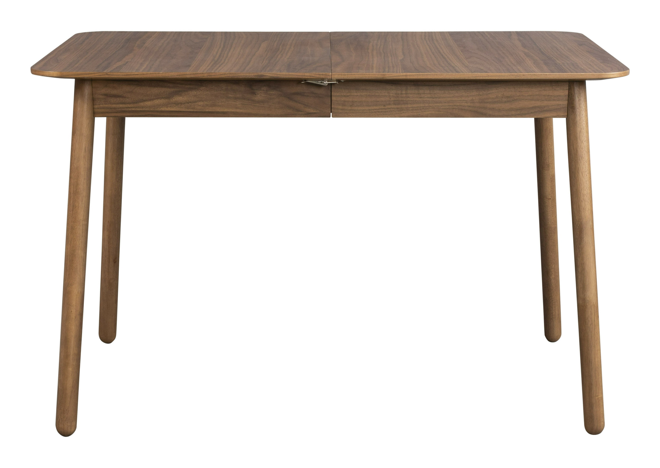 Zuiver Uitschuifbare Eettafel 'Glimps' Notenhout, kleur Bruin