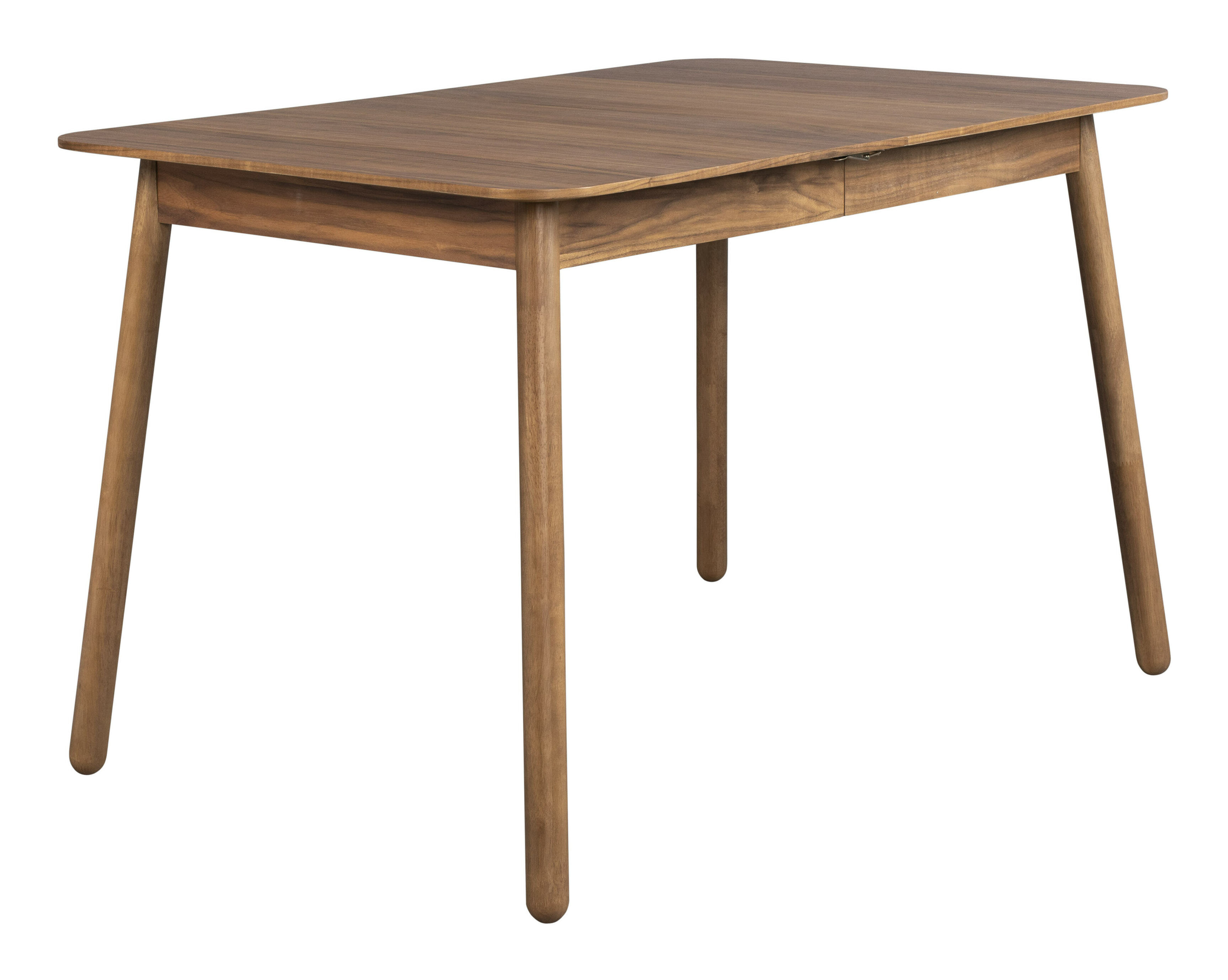 Zuiver Uitschuifbare Eettafel 'Glimps' Notenhout, kleur Bruin