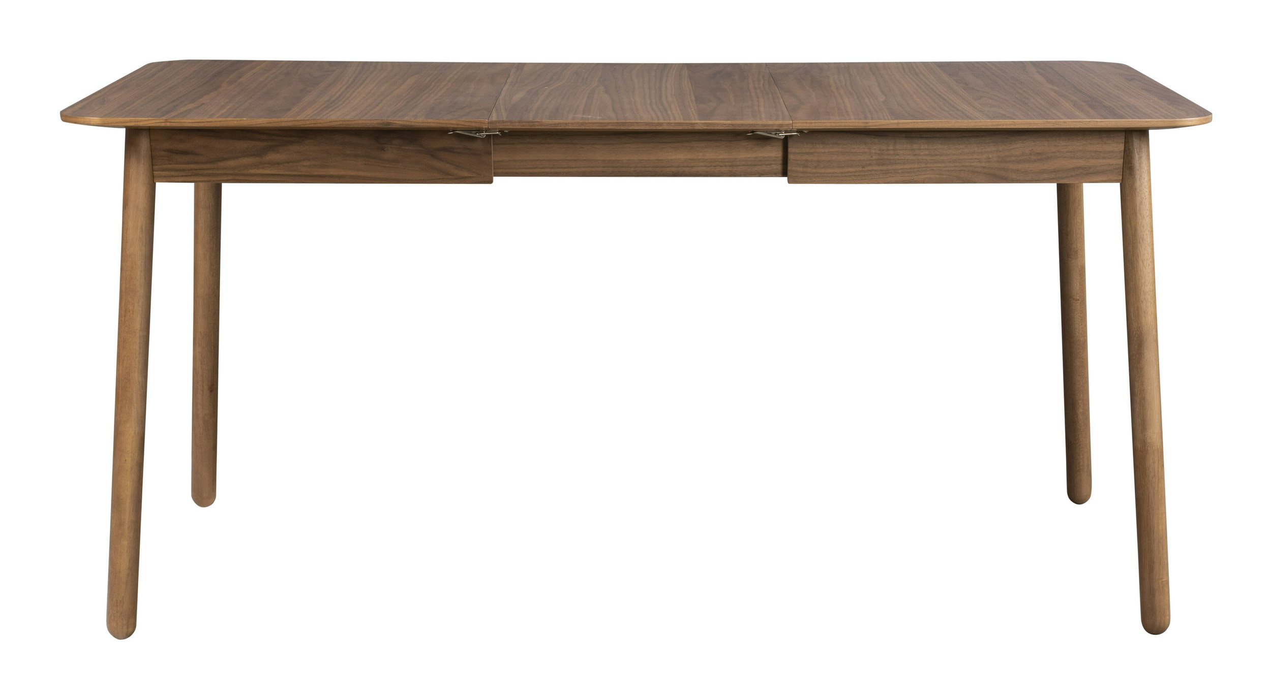 Zuiver Uitschuifbare Eettafel 'Glimps' Notenhout, kleur Bruin