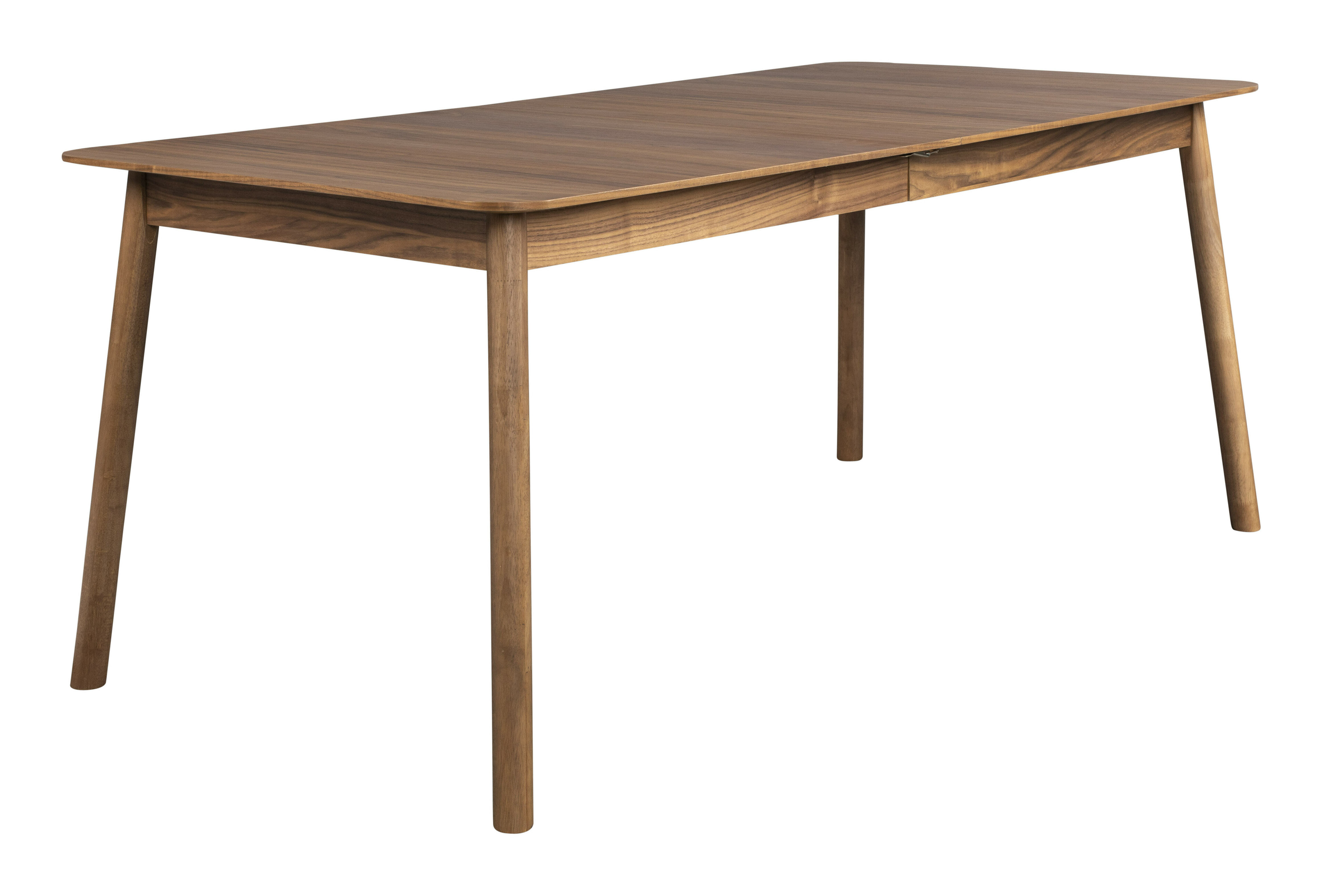 Zuiver Uitschuifbare Eettafel 'Glimps' Notenhout, 180-240 x 90cm, kleur Bruin