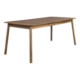Zuiver Uitschuifbare Eettafel 'Glimps' Notenhout, 180-240 x 90cm, kleur Bruin