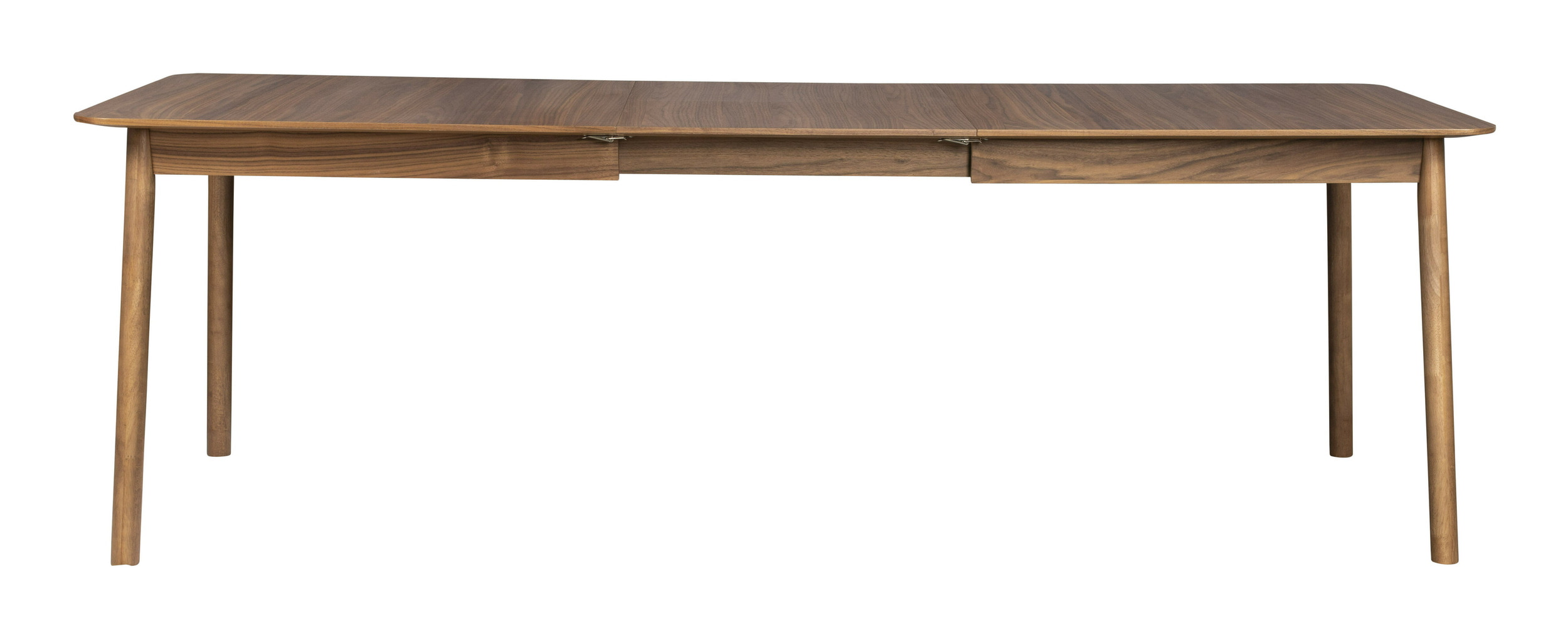 Zuiver Uitschuifbare Eettafel 'Glimps' Notenhout, 180-240 x 90cm, kleur Bruin