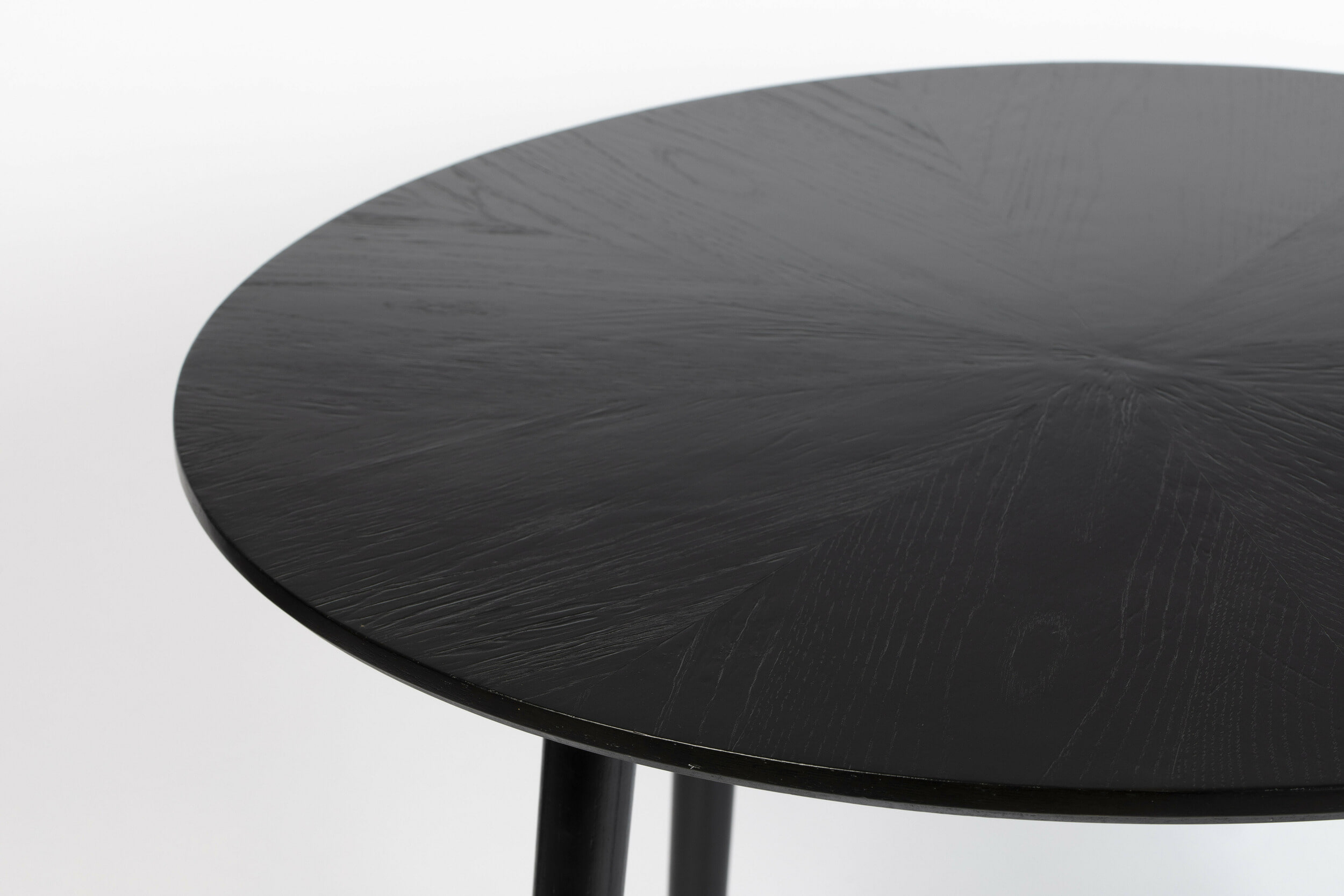 ZILT Ronde Eettafel 'Memo' Eikenhout, 100cm, kleur Zwart
