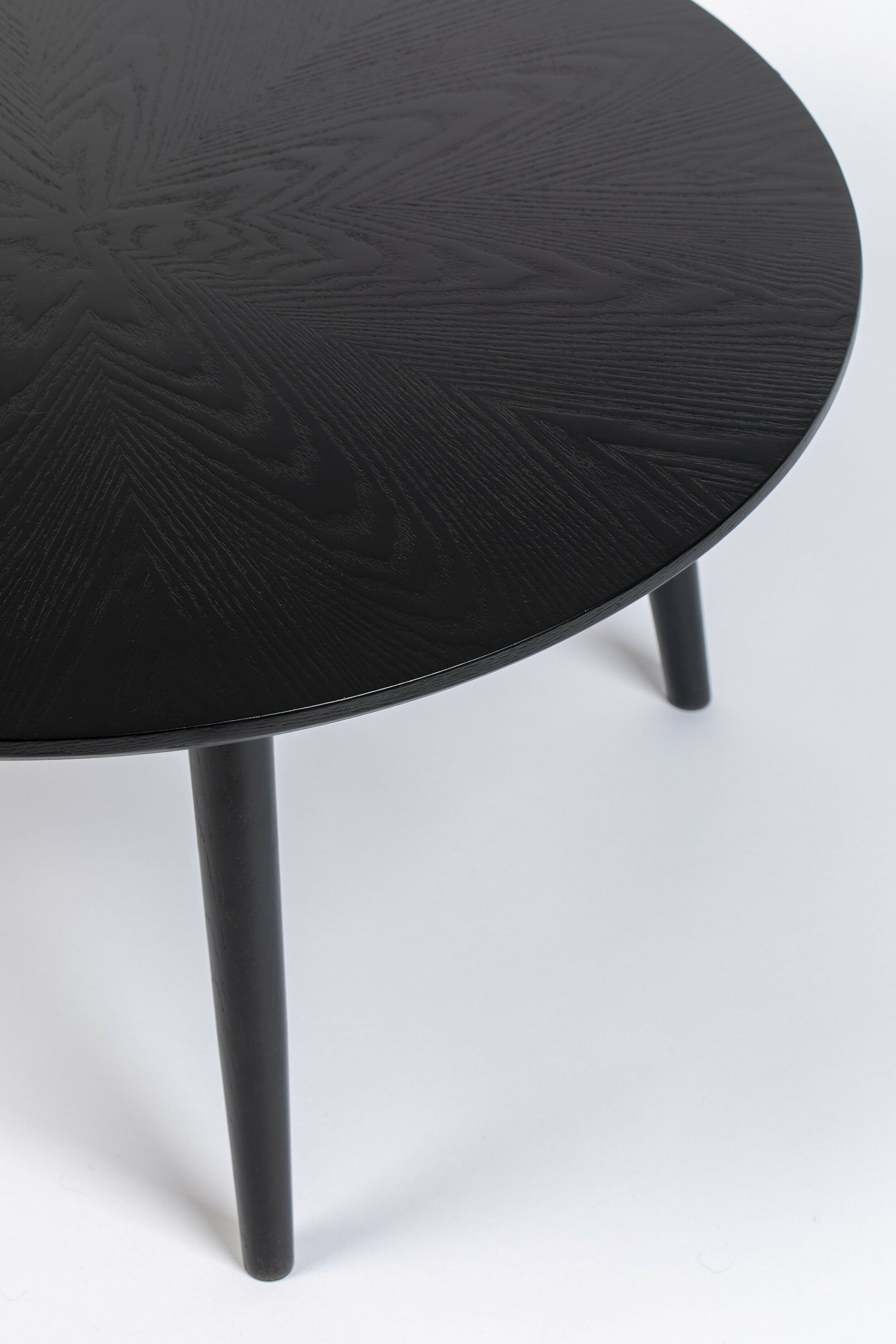 ZILT Ronde Eettafel 'Memo' Eikenhout, 100cm, kleur Zwart