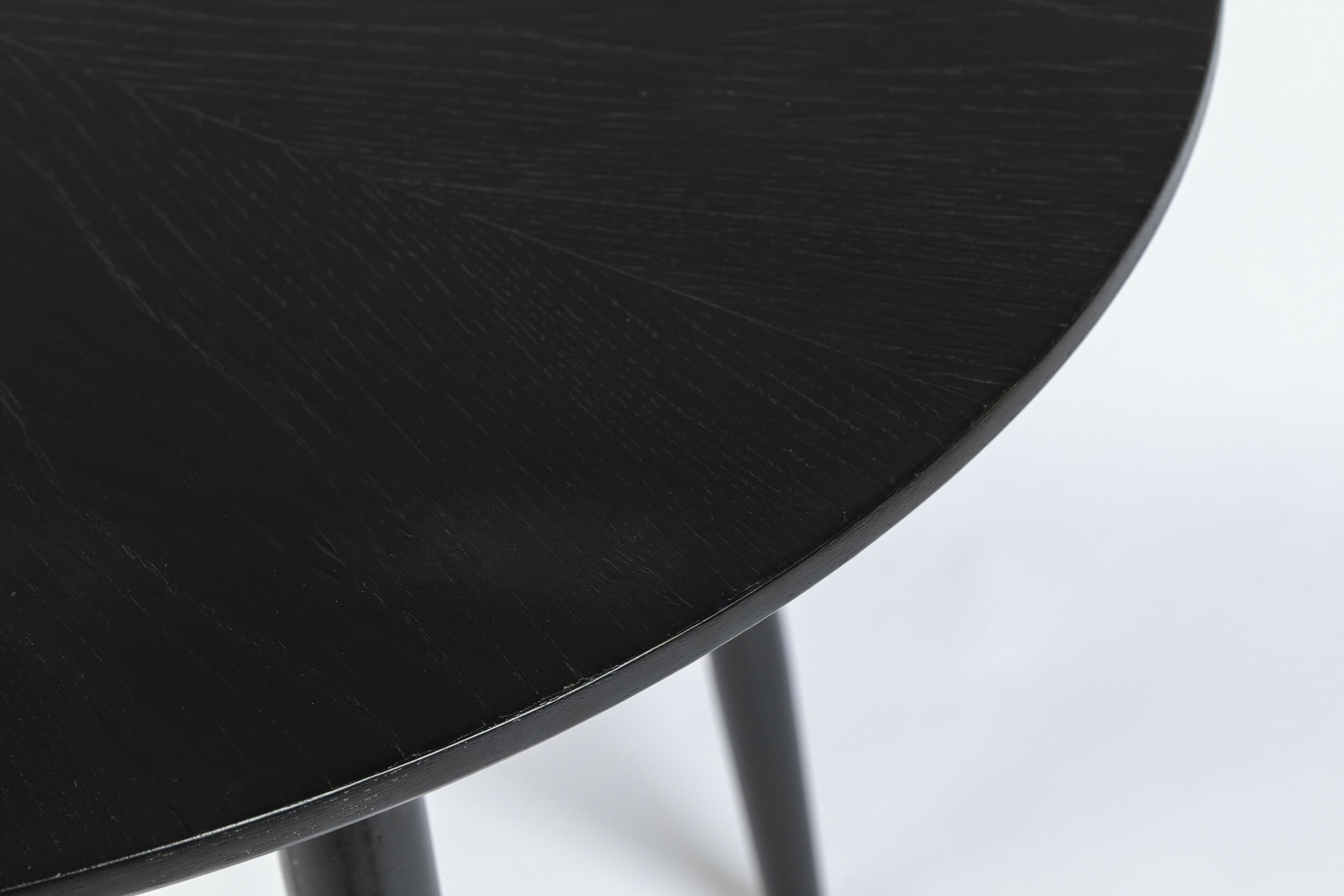 ZILT Ronde Eettafel 'Memo' Eikenhout, 100cm, kleur Zwart