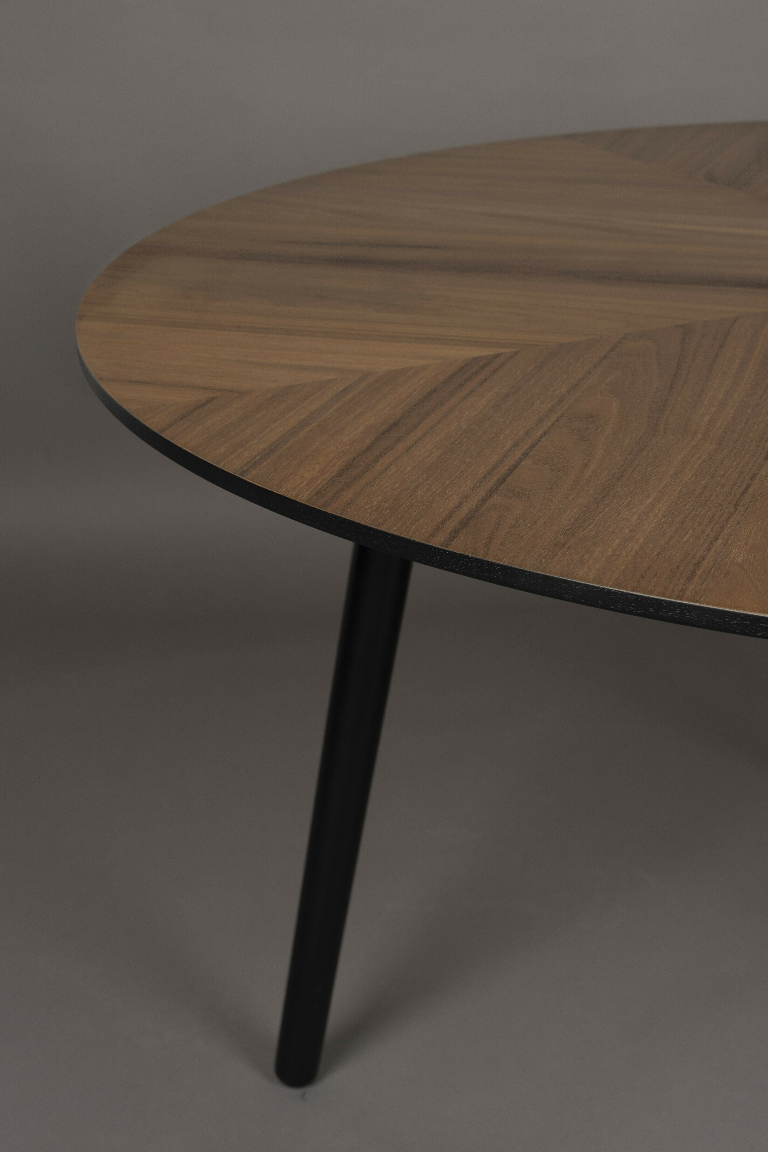 Dutchbone Ronde Eettafel 'Clover' Notenhout, 120cm