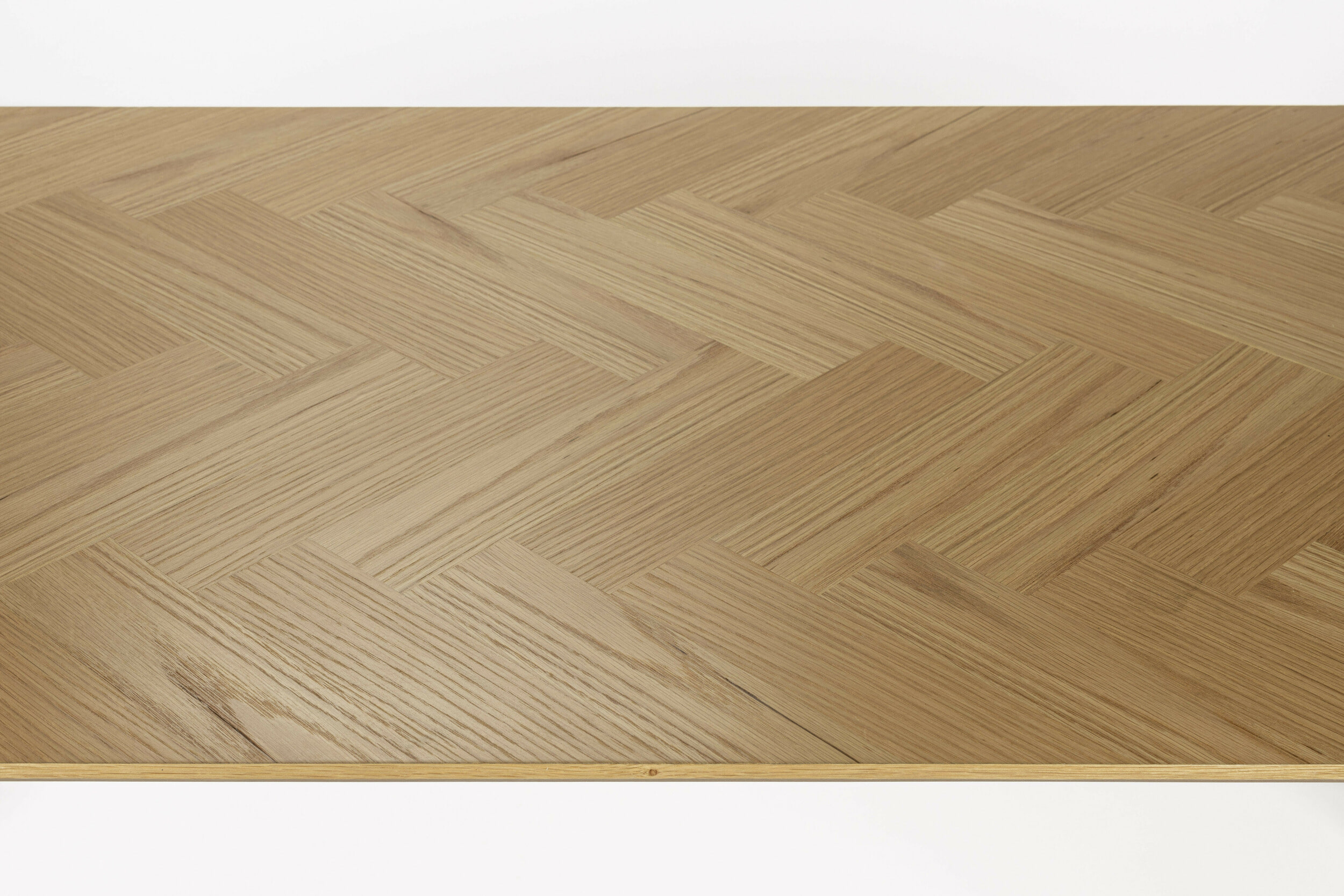 ZILT Eettafel 'Hany' Eikenhout Visgraat, 160 x 80cm, kleur Naturel
