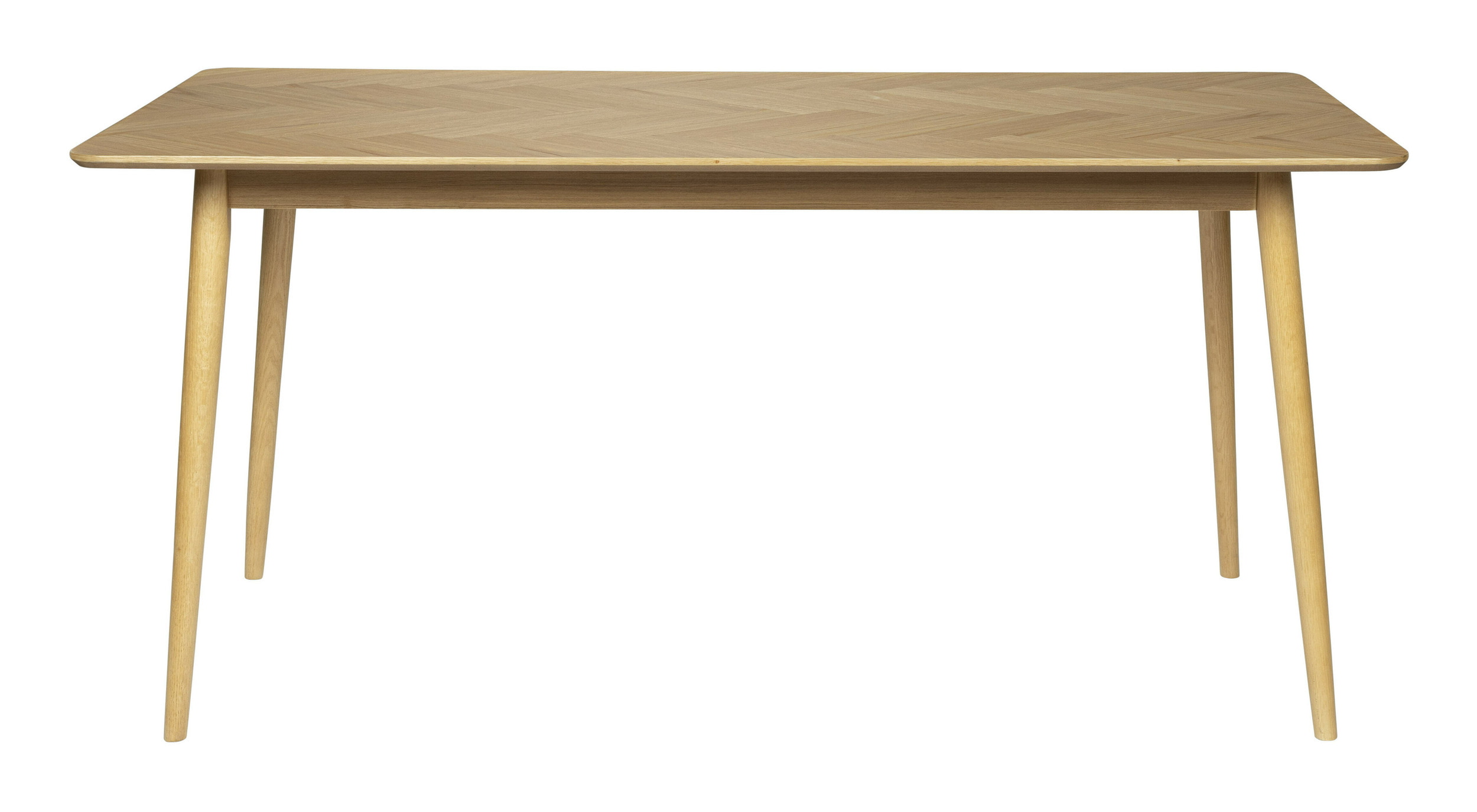 ZILT Eettafel 'Hany' Eikenhout Visgraat, 180 x 90cm, kleur Naturel