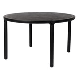 Zuiver Ronde Eettafel 'Storm' Essenhout, 128cm, kleur Zwart
