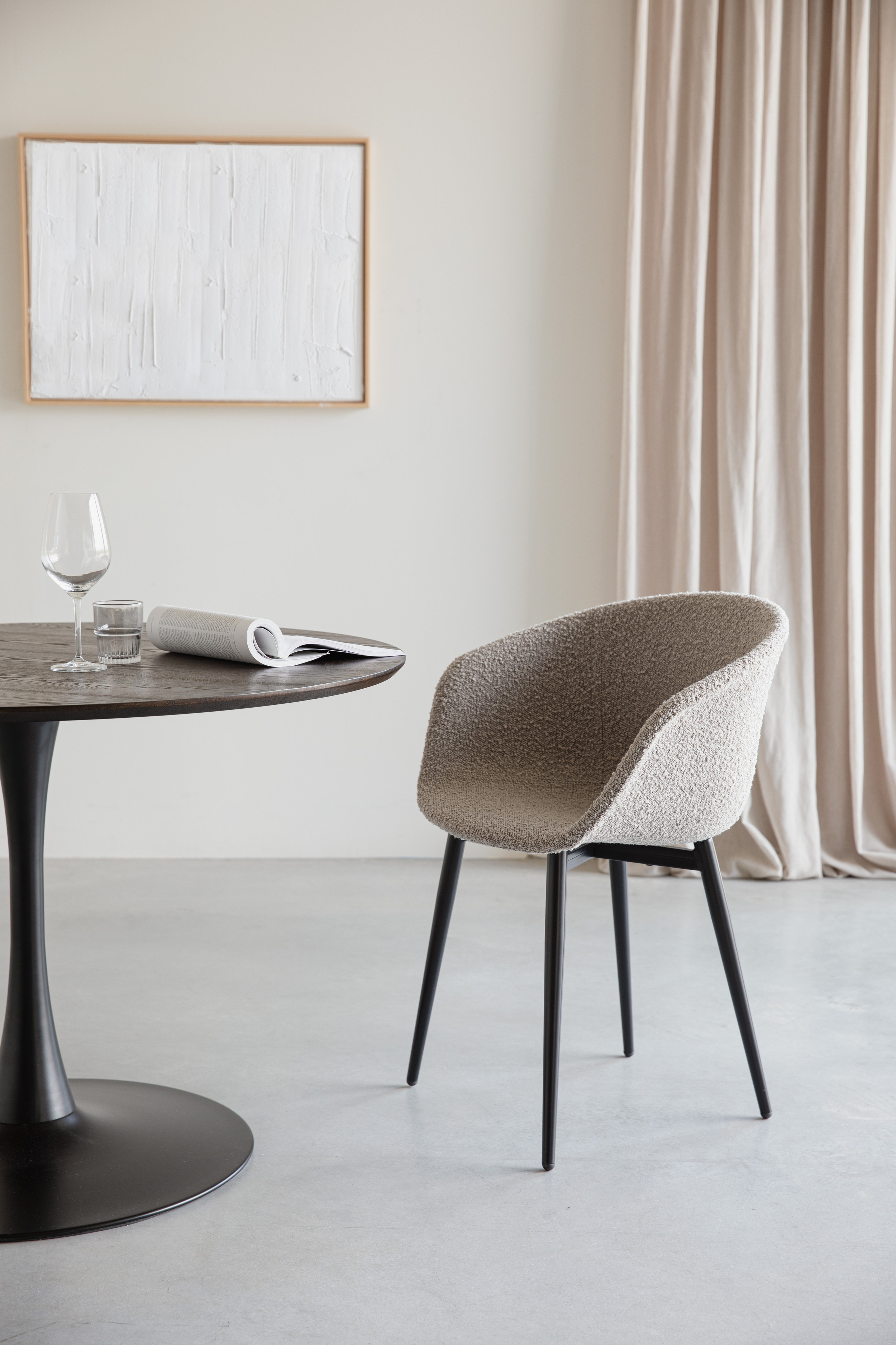 ZILT Ronde Eettafel 'Shandi' 110cm, kleur Bruin
