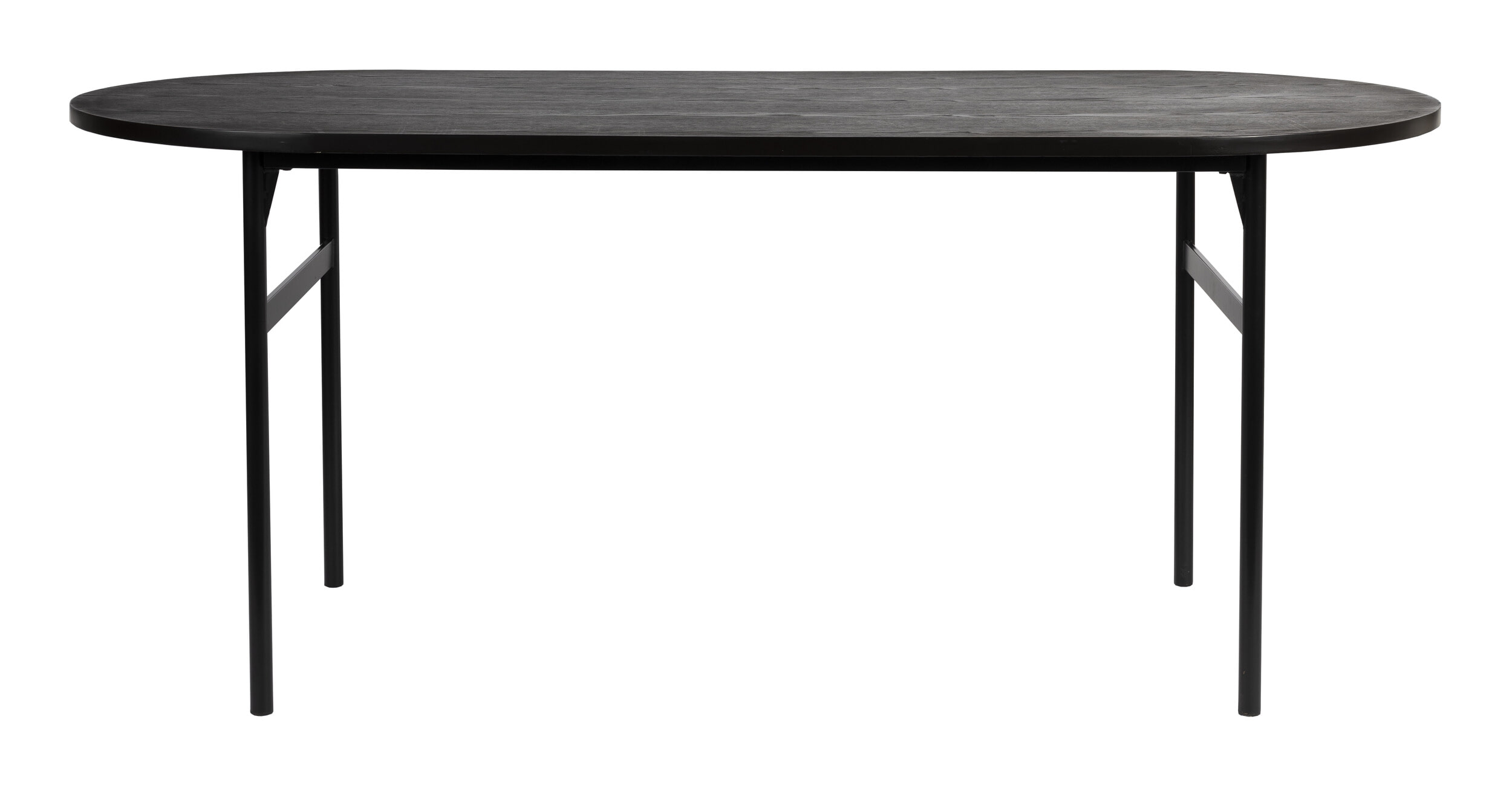 ZILT Ovale Eettafel 'Aditya' 180 x 80cm, kleur Zwart