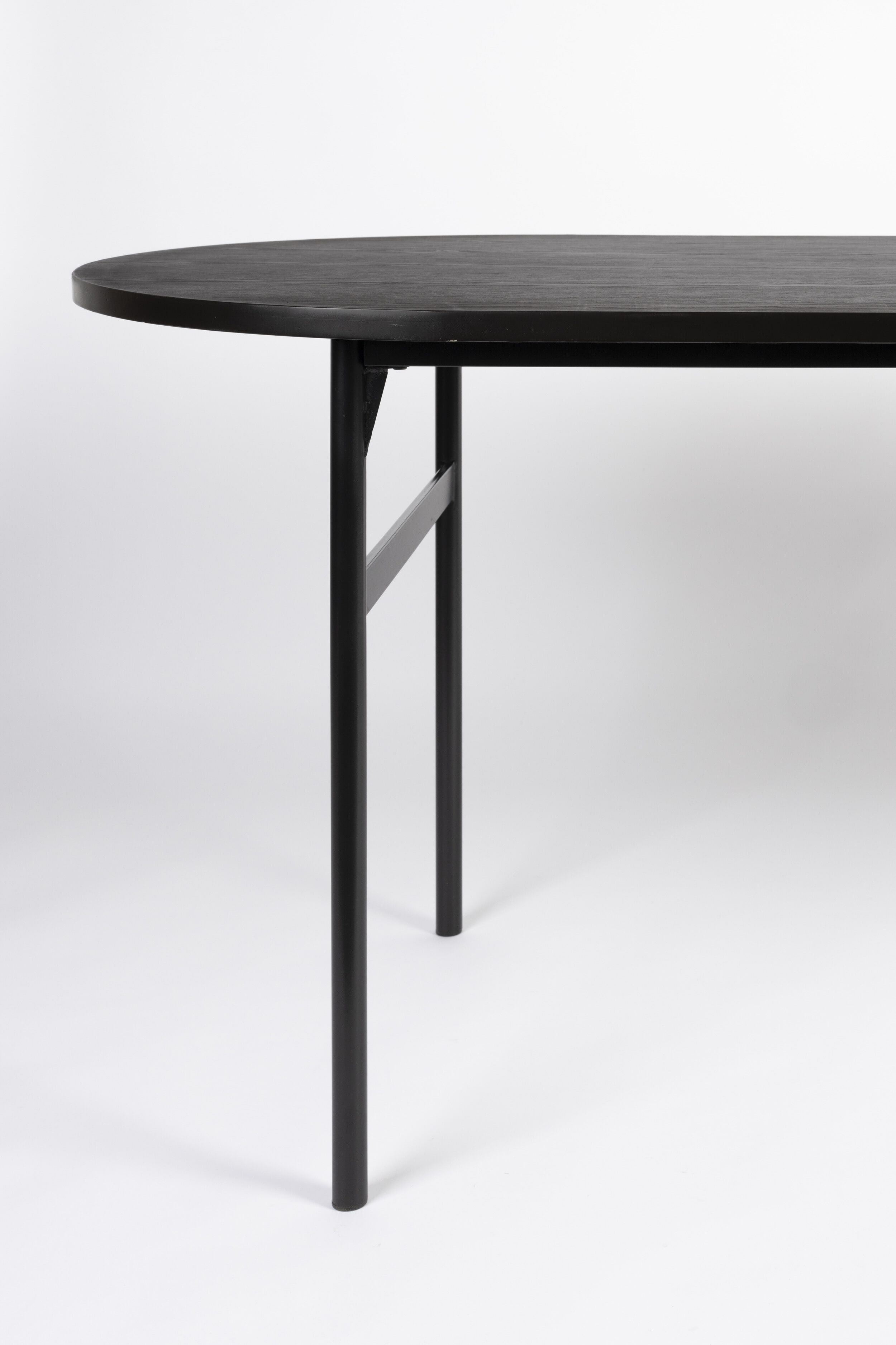 ZILT Ovale Eettafel 'Aditya' 180 x 80cm, kleur Zwart