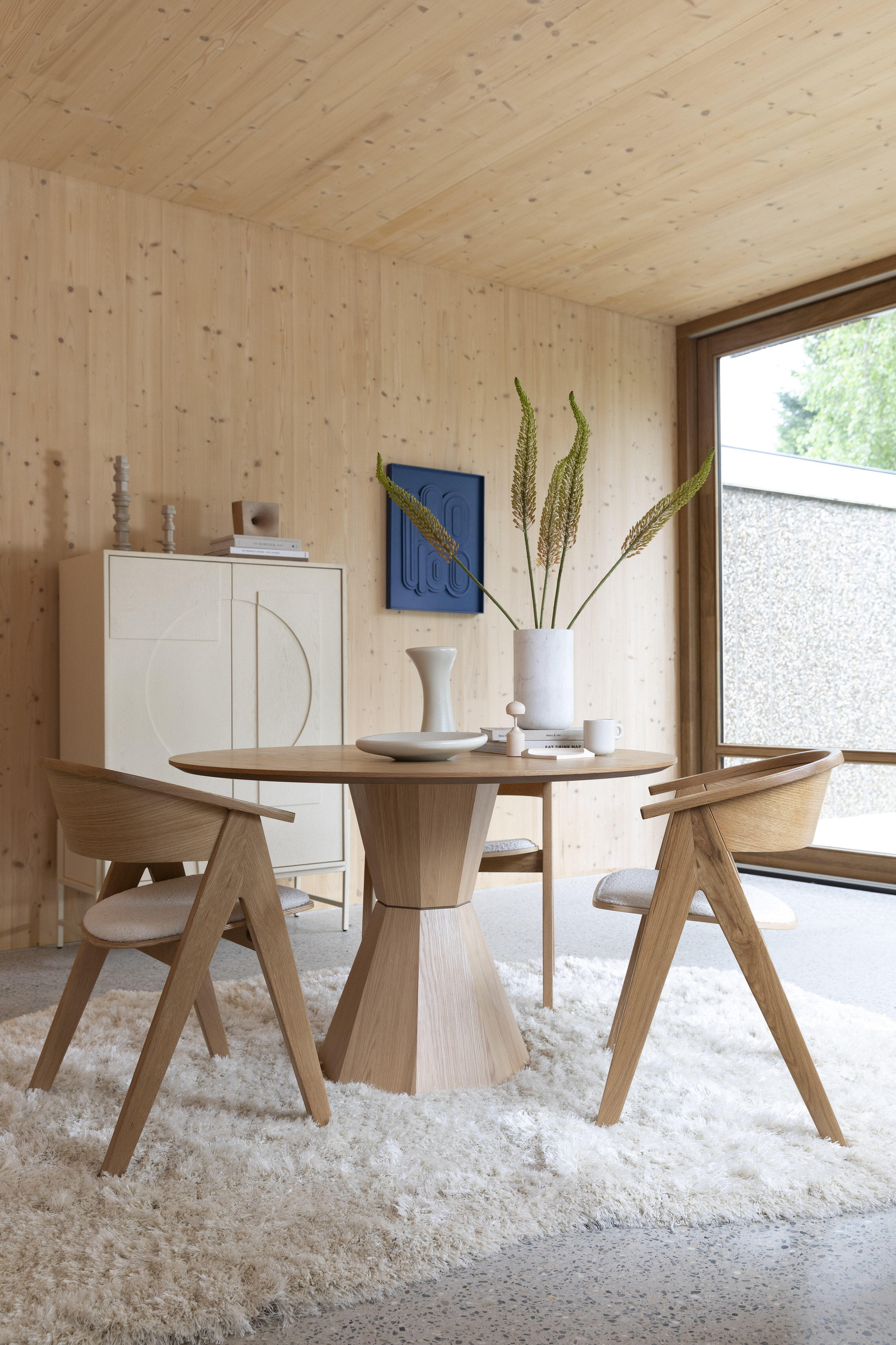 Zuiver Ronde Eettafel 'Lotus' Eikenhout, 120cm