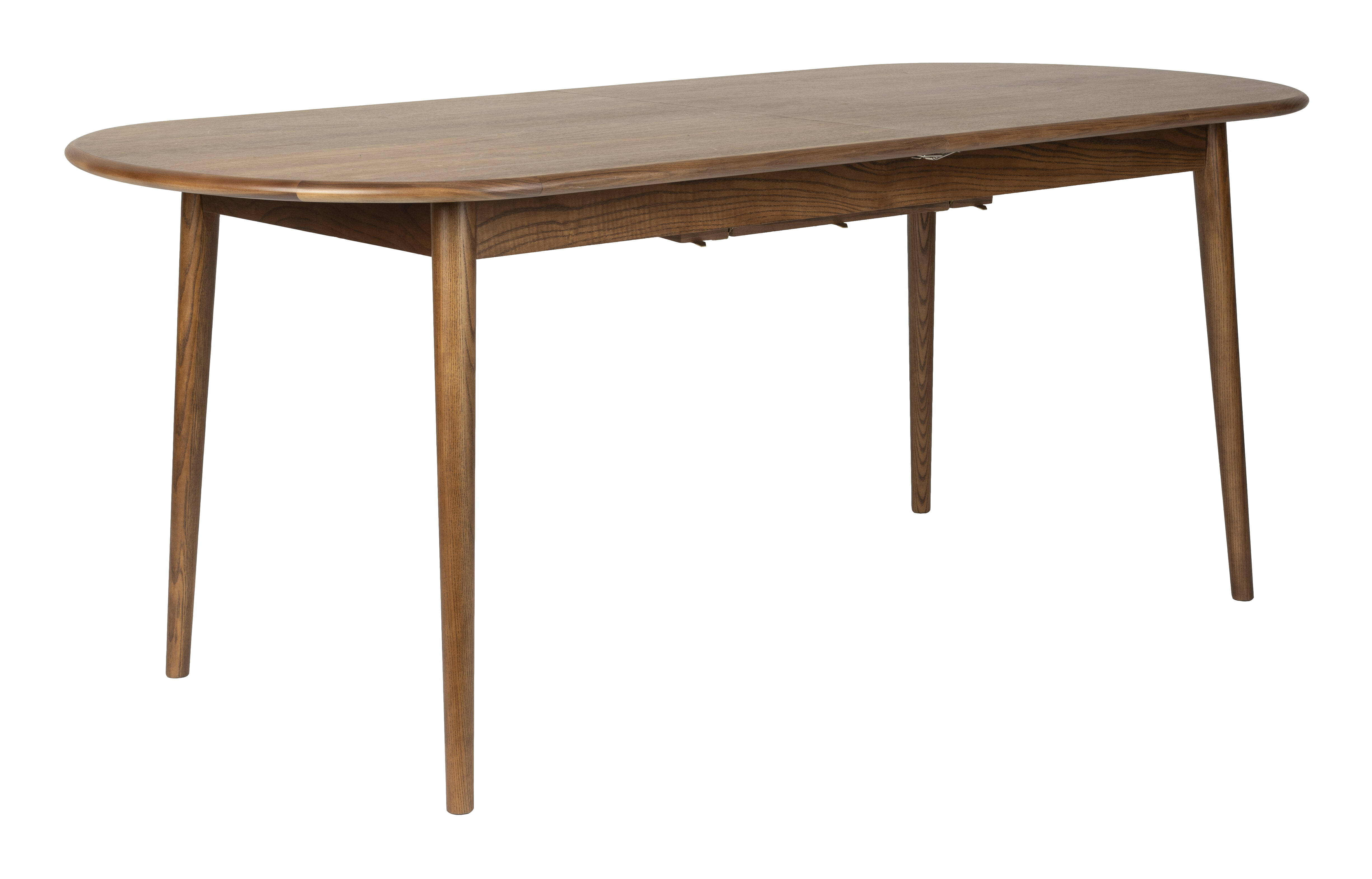 Zuiver Uitschuifbare Ovale Eettafel Twist Walnoot, 185-240 x 90cm - Bruin