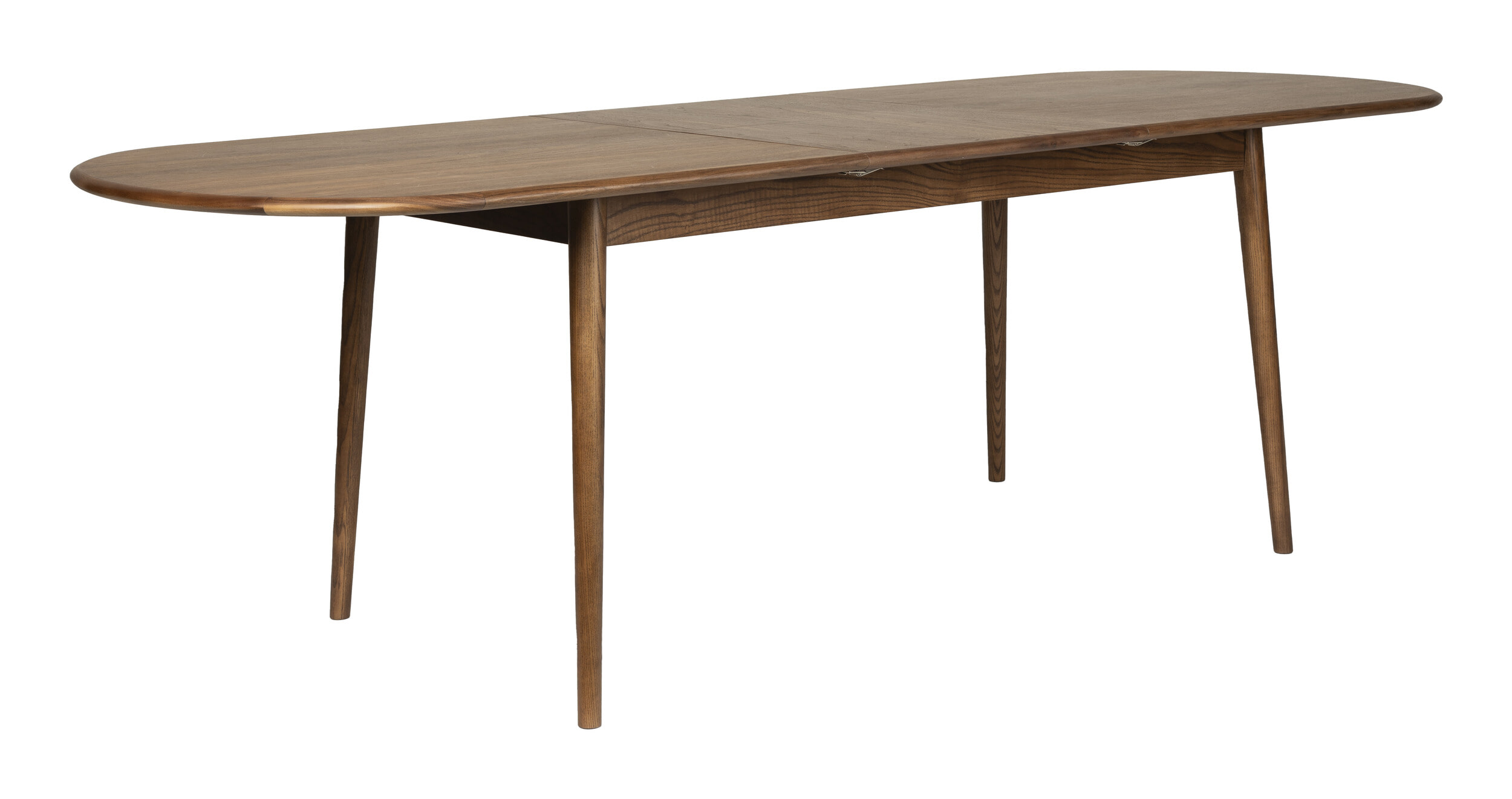 Zuiver Uitschuifbare Ovale Eettafel 'Twist' Walnoot, 185-240 x 90cm