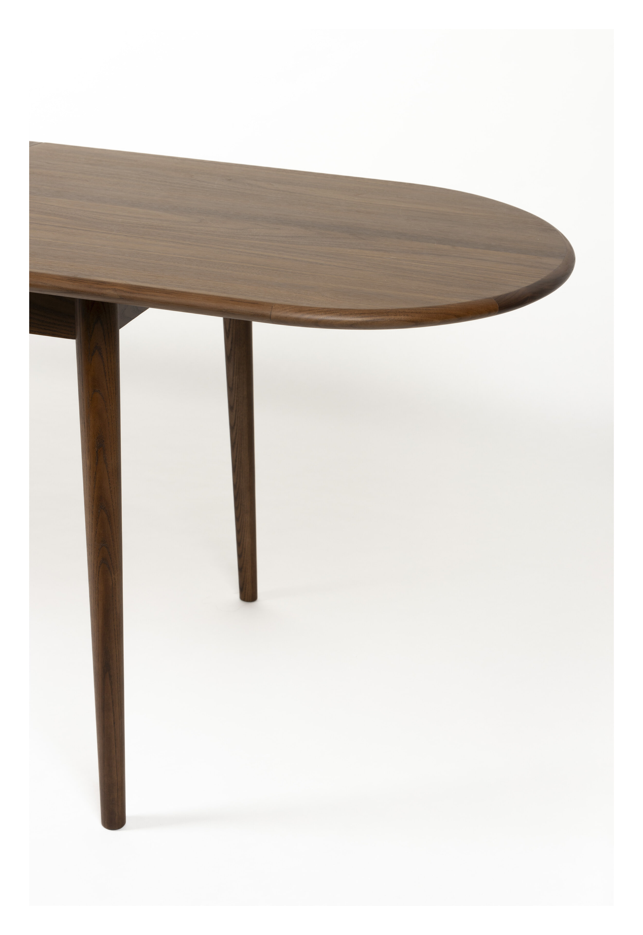 Zuiver Uitschuifbare Ovale Eettafel 'Twist' Walnoot, 185-240 x 90cm