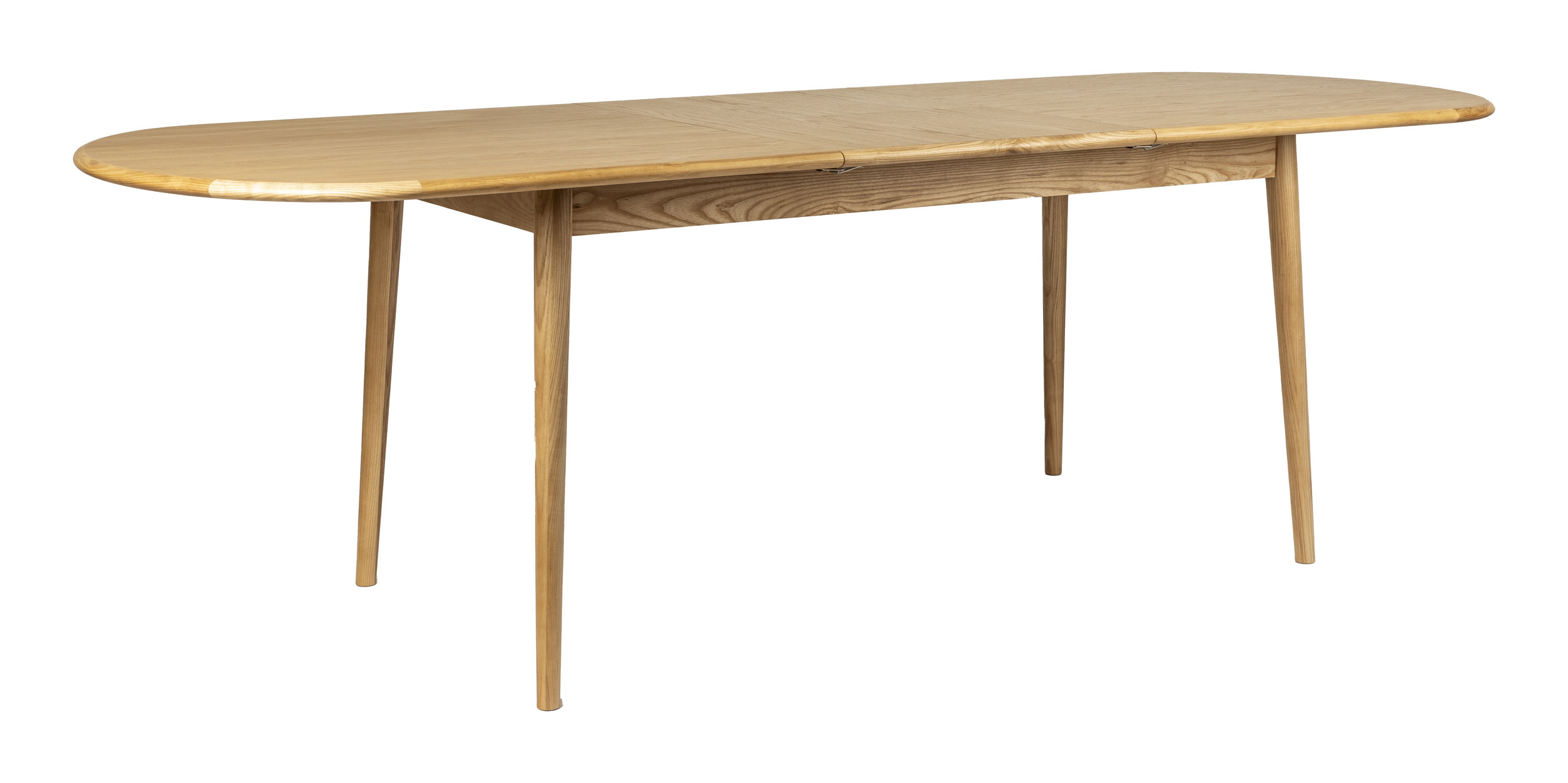 Zuiver Uitschuifbare Ovale Eettafel 'Twist' Eiken, 185-240 x 90cm