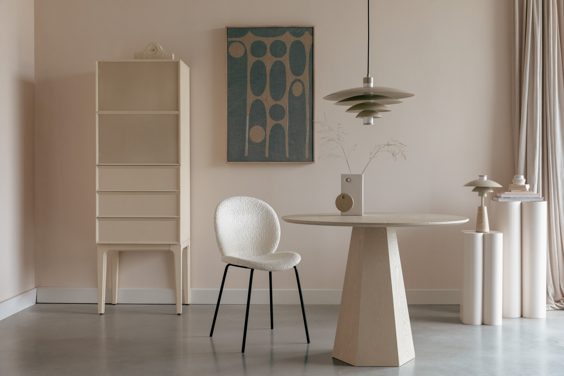 Zuiver Ronde Eettafel 'Pilar' Essenhout, 100cm, kleur Beige