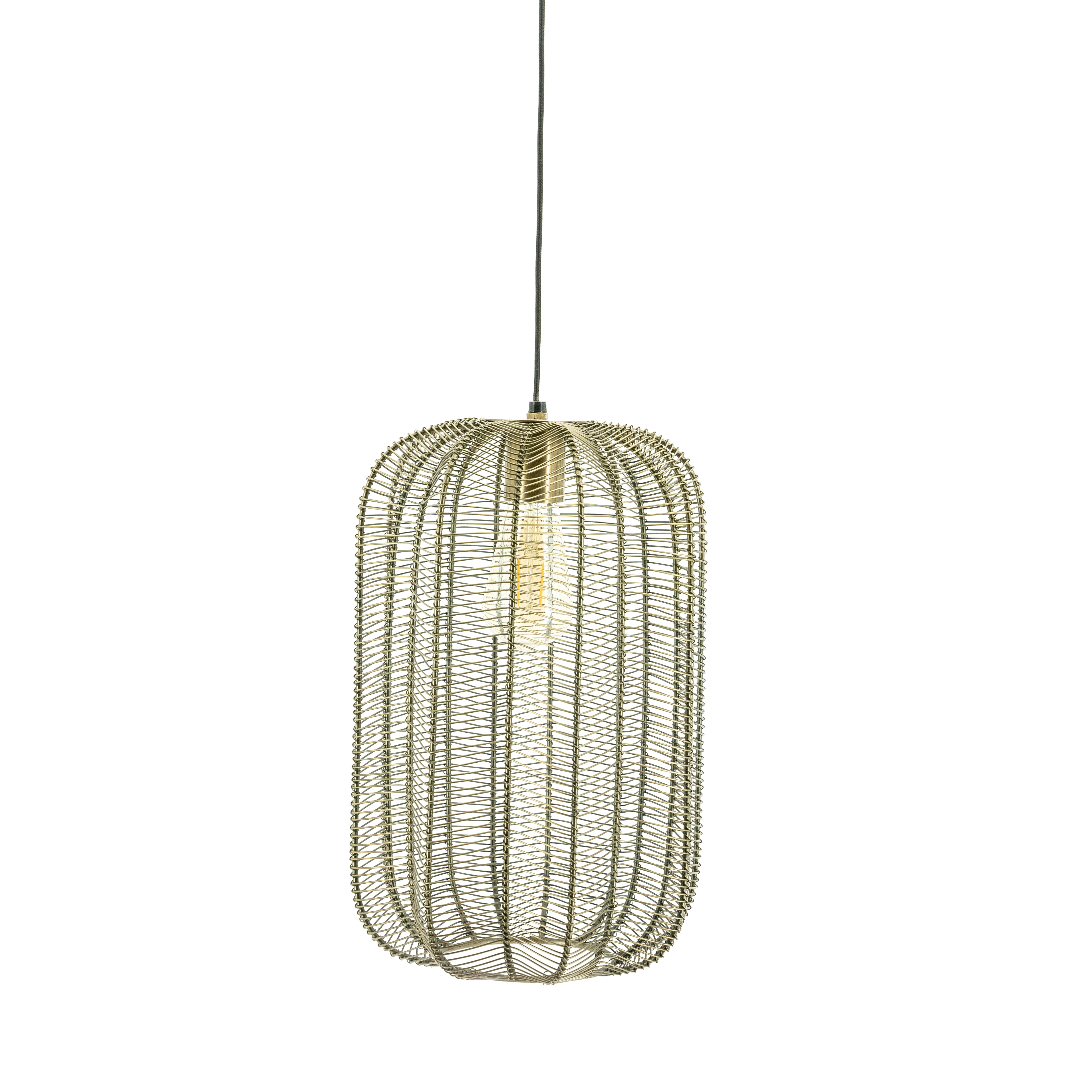 By-Boo Hanglamp 'Carbo' 23cm, kleur Brons