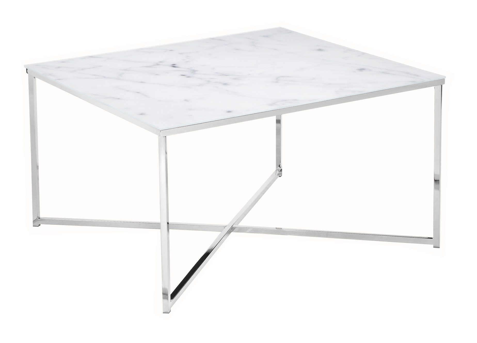 Artistiq Salontafel 'Chloè', 80cm, Marmerlook, kleur Wit