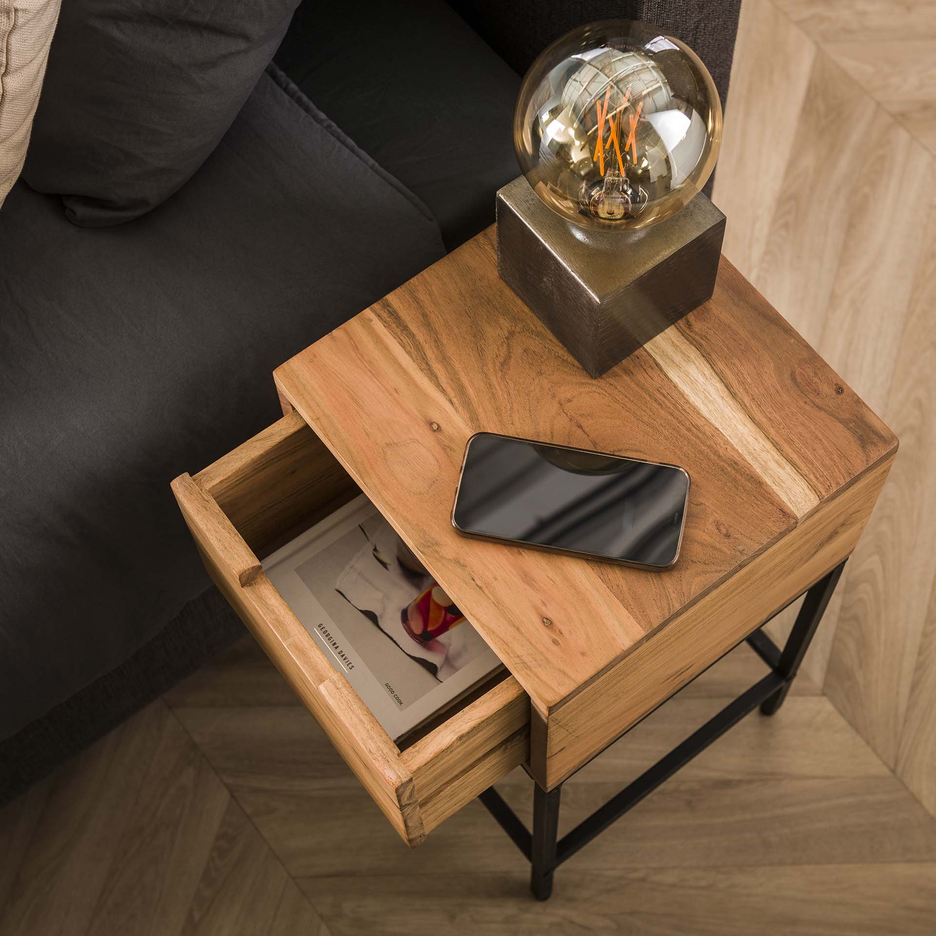 LifestyleFurn Nachtkastje 'Ilsinho' Acaciahout