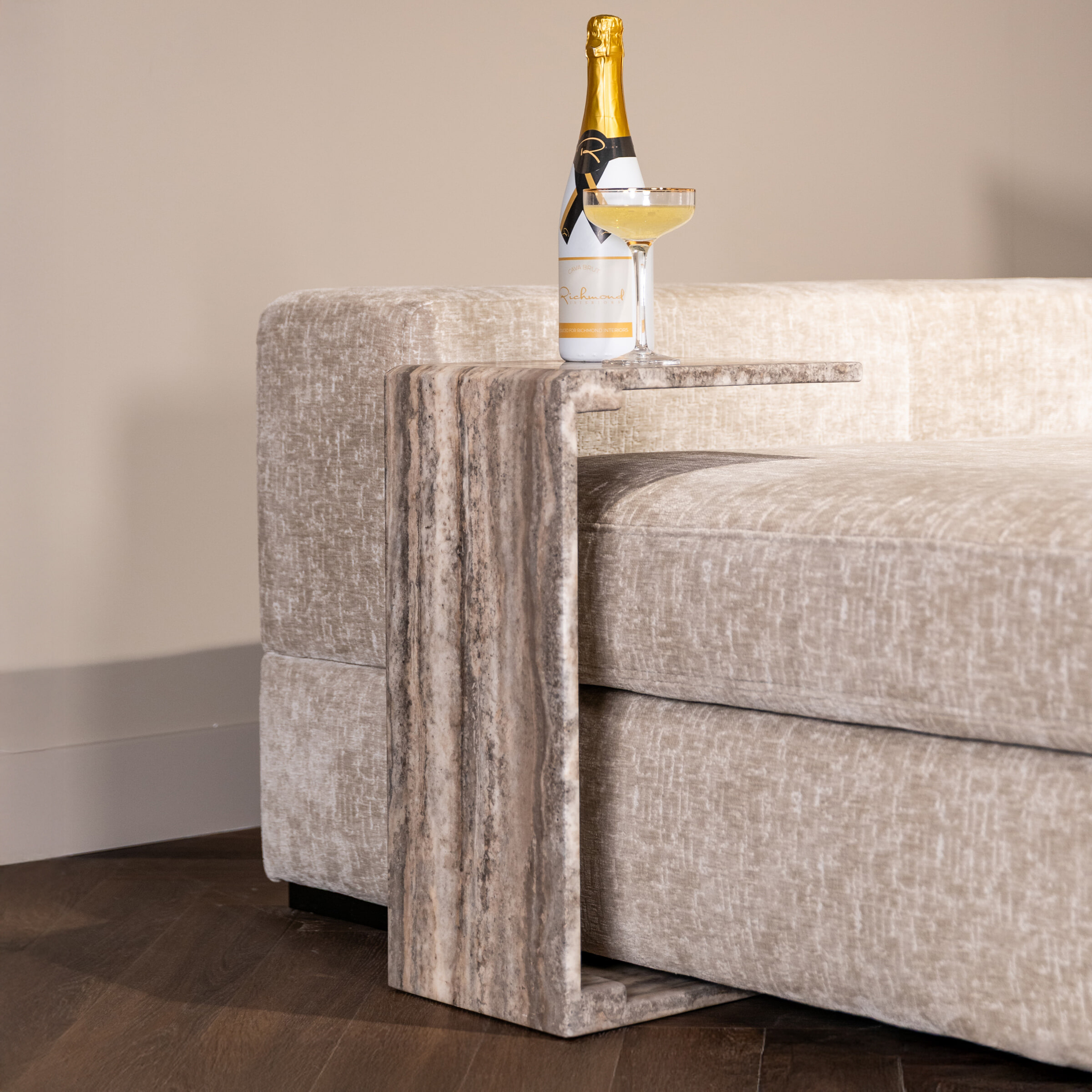 Richmond Bijzettafel Dulce Marmer, 56cm - Grijs