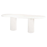 Richmond Organische Eettafel 'Bloomstone' 260 x 120cm, kleur Wit