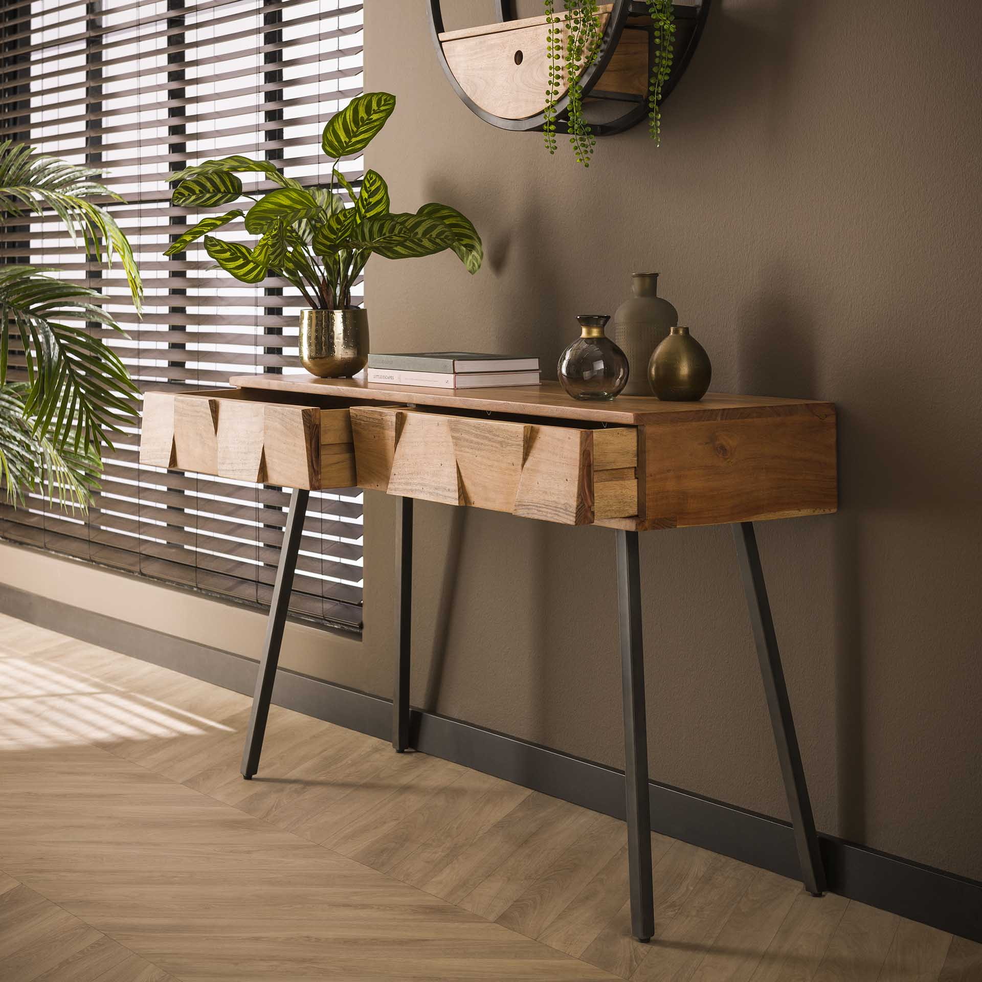LifestyleFurn Sidetable 'Eryka' Acaciahout, 125cm