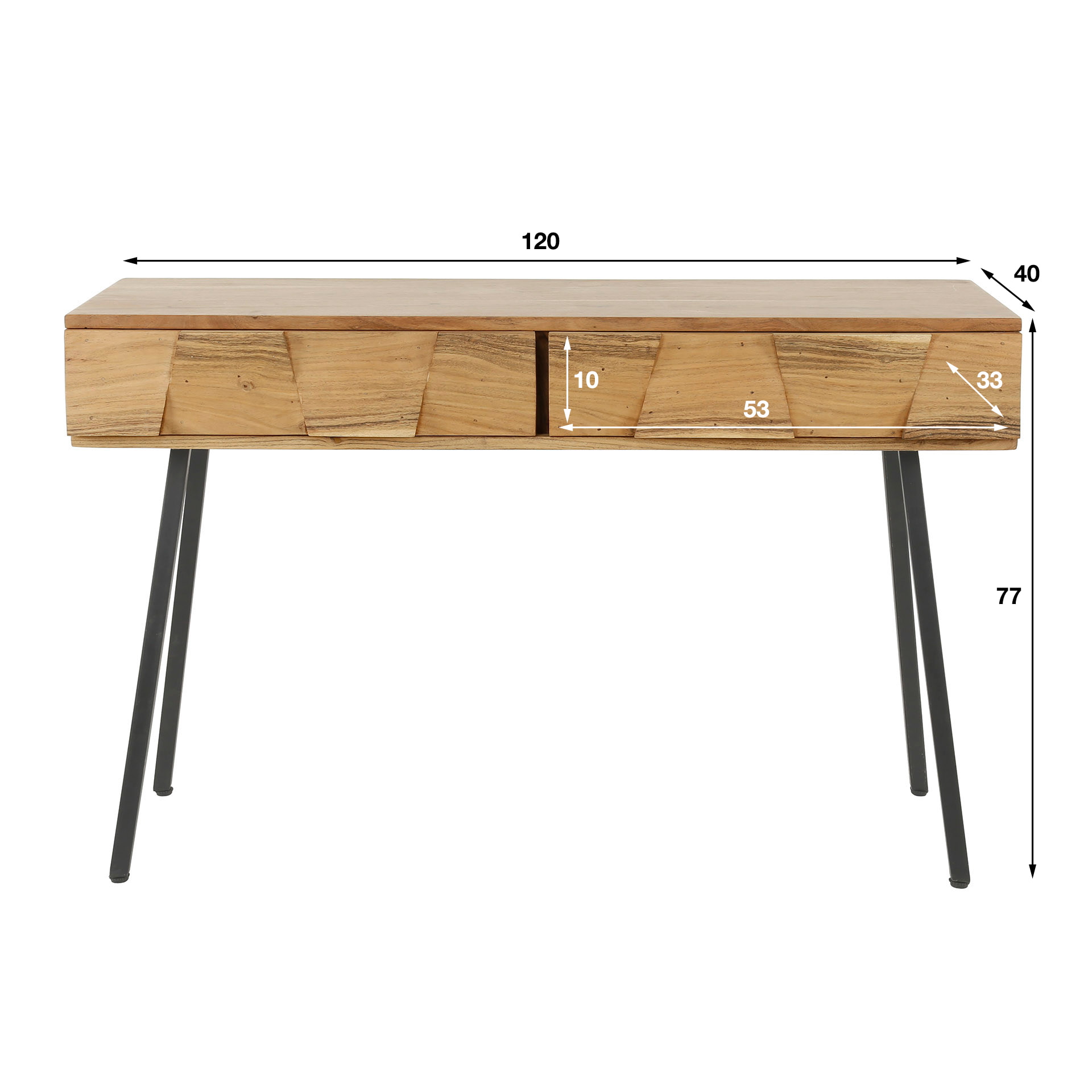 LifestyleFurn Sidetable 'Eryka' Acaciahout, 125cm