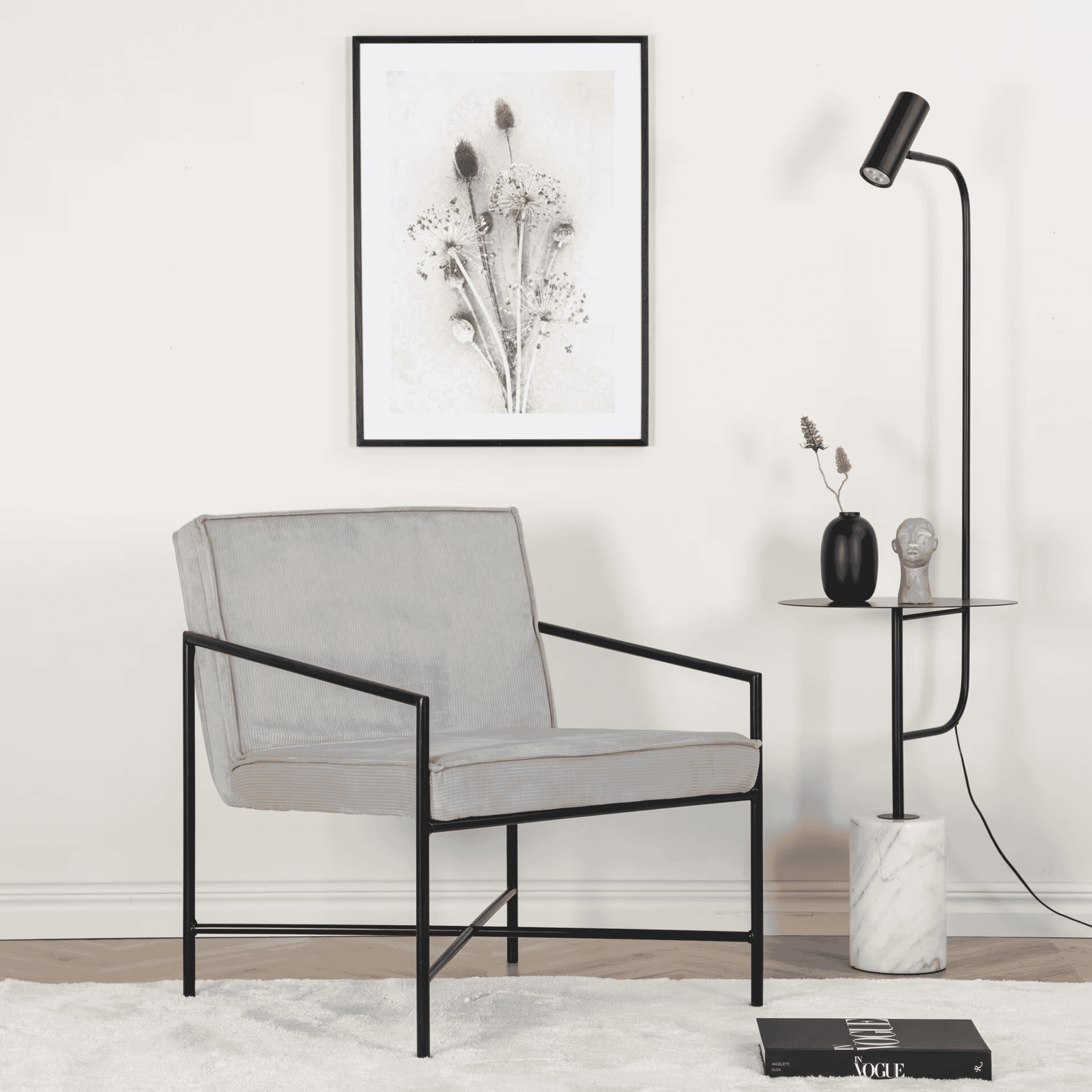 Nohr Fauteuil Sidra Rib - Grijs