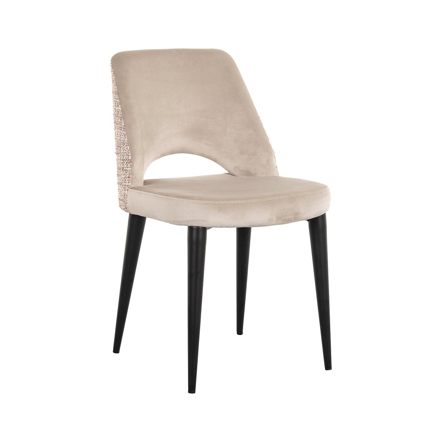 Richmond Eetkamerstoel Tabitha Velvet en stof - Khaki/Rose