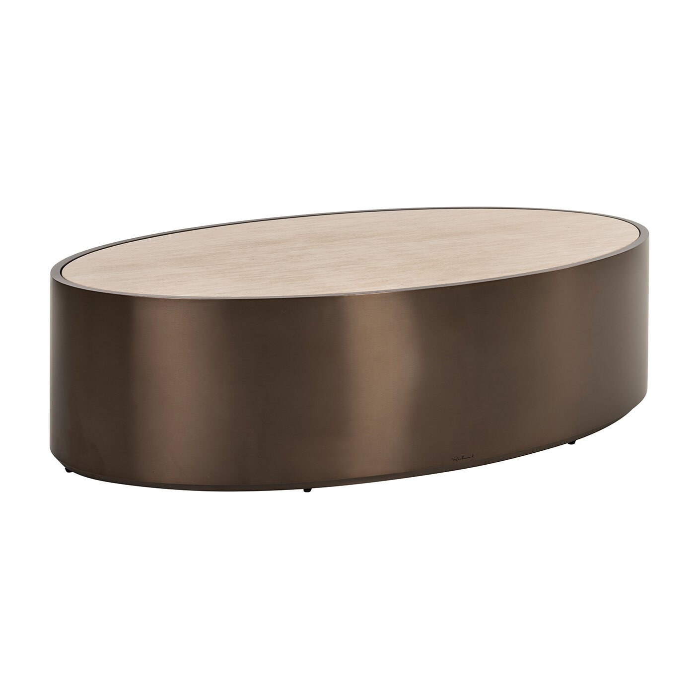 Richmond Ovale Salontafel Bonanza Marmerlook, 140 x 80cm - Brons