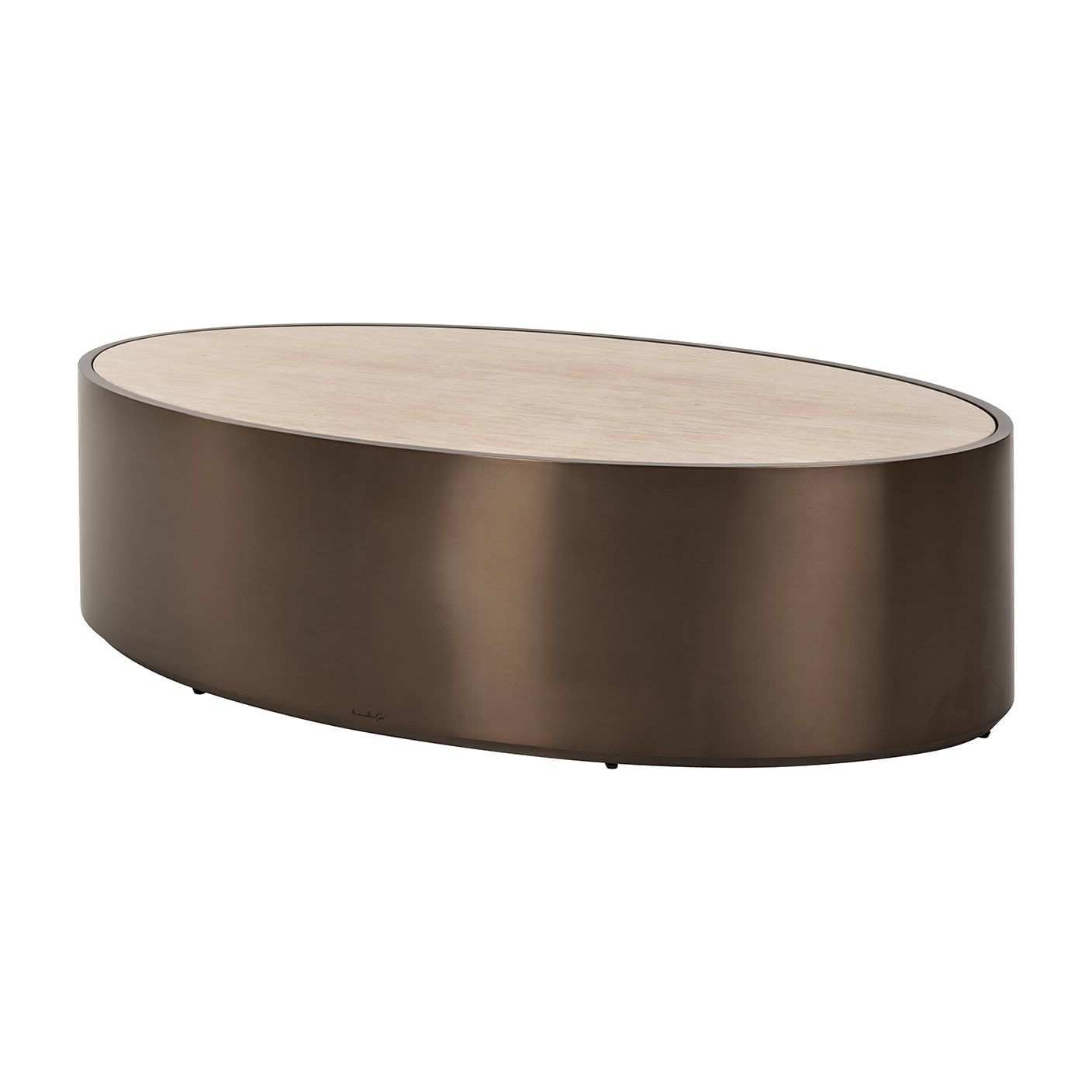 Richmond Ovale Salontafel 'Bonanza' Marmerlook, 140 x 80cm