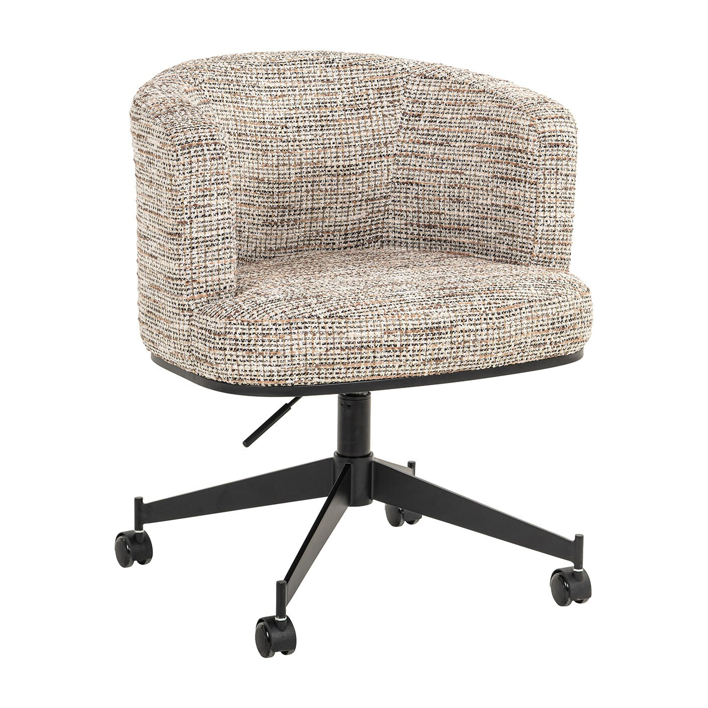 Richmond Draaibare Eetkamerstoel 'Rochenne' Op wielen, kleur Naturel