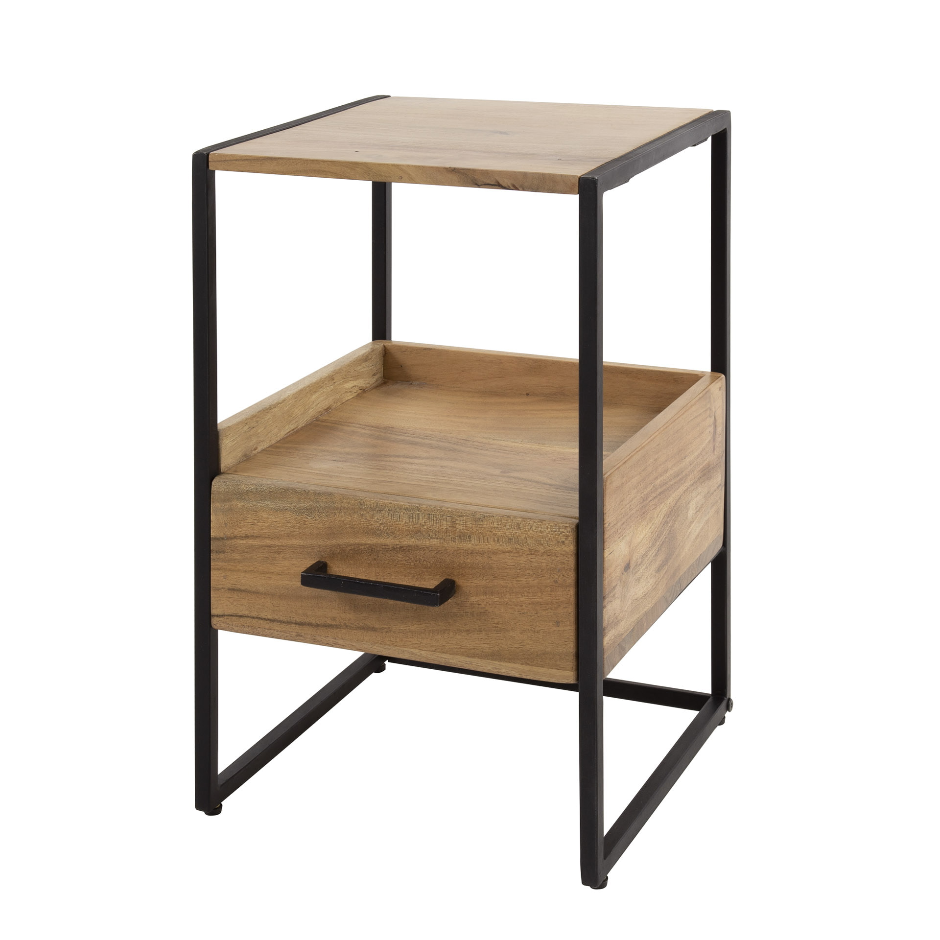 LifestyleFurn Nachtkastje 'Bethanne' Acaciahout, kleur Naturel