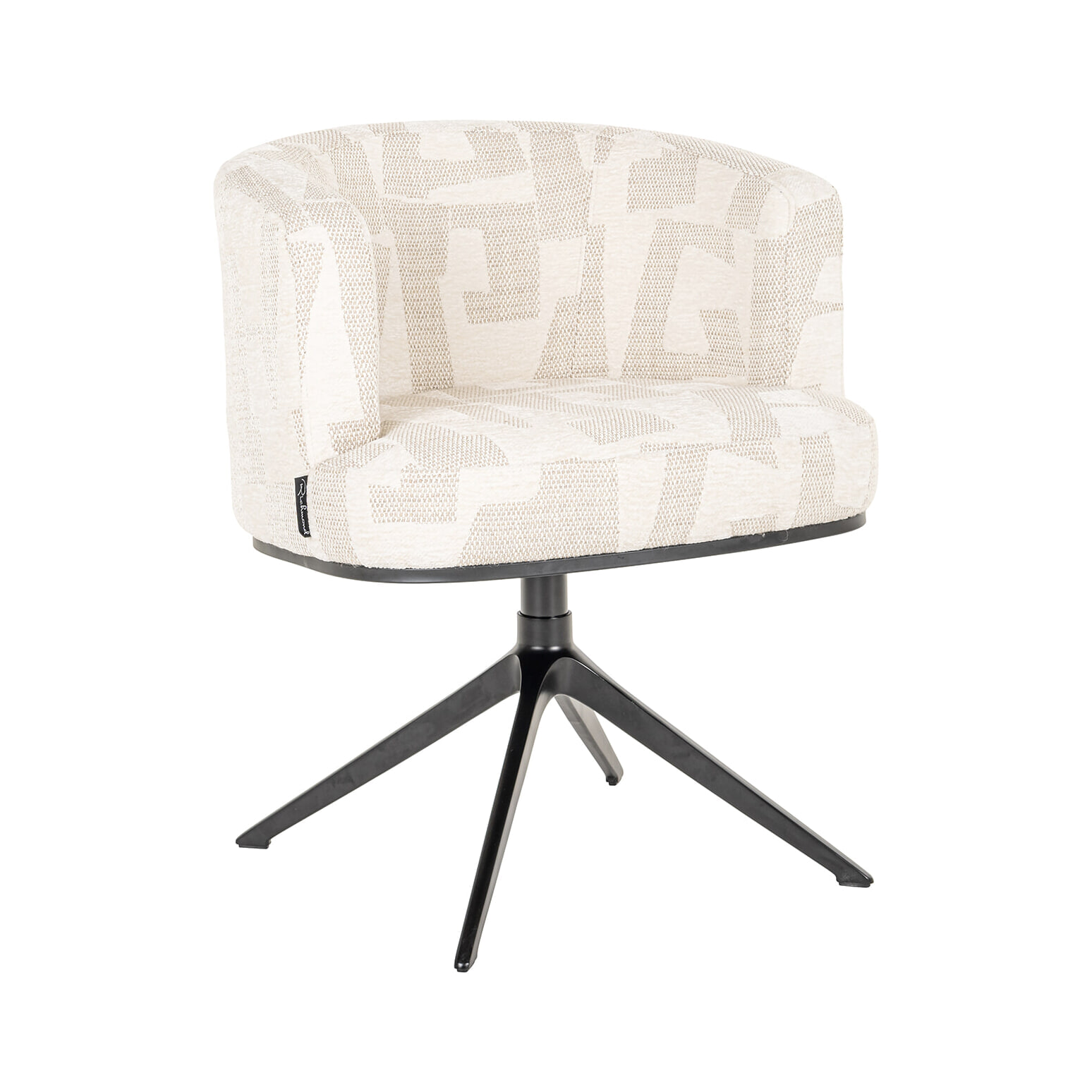 Richmond Draaibare Eetkamerstoel Cheyenne Graffic stof - Beige