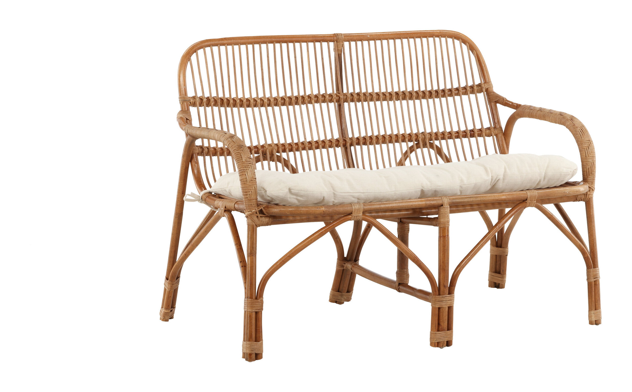 Nohr 2-zits Tuinbank 'Albany' Rotan, kleur Naturel