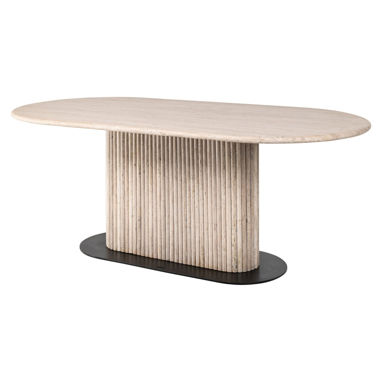 Richmond Deens Ovale Eettafel 'La Cantera' Travertin, 200 x 100cm