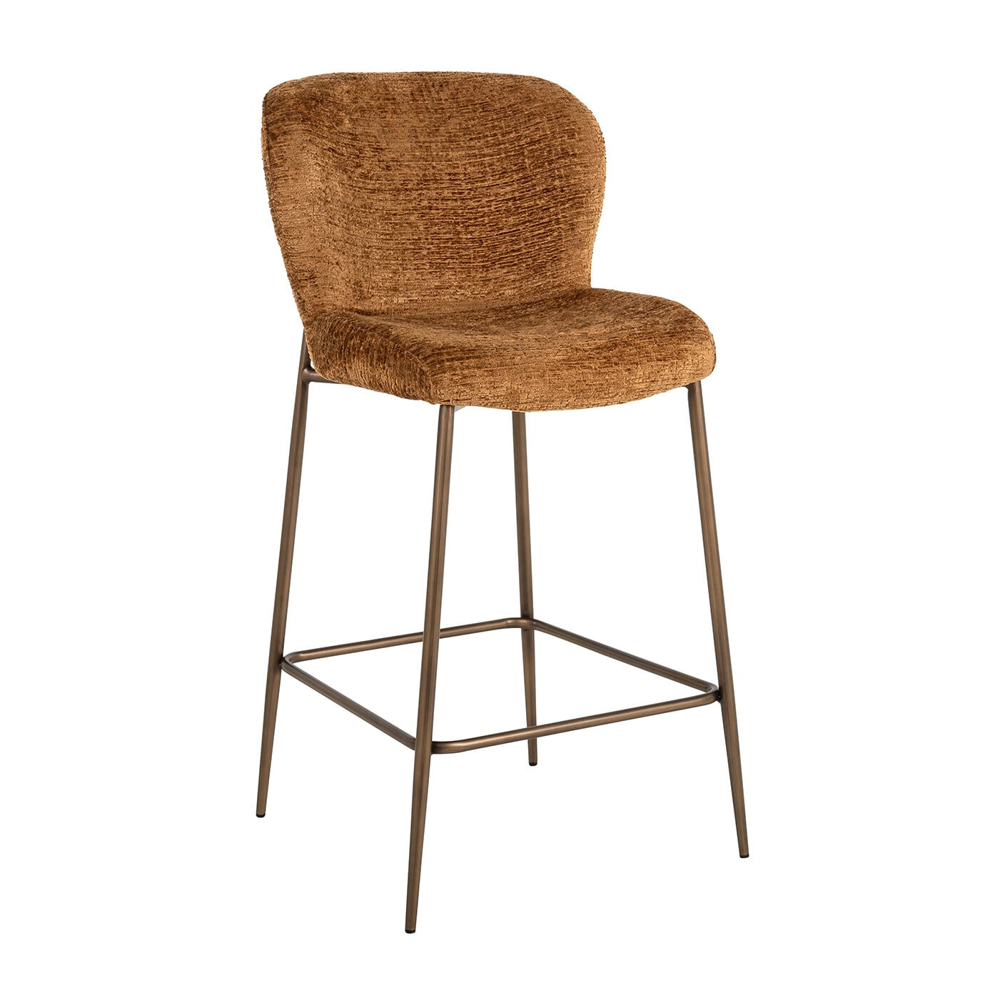 Richmond Barstoel 'Odarby' Fusion stof, kleur Cognac (zithoogte 68cm)