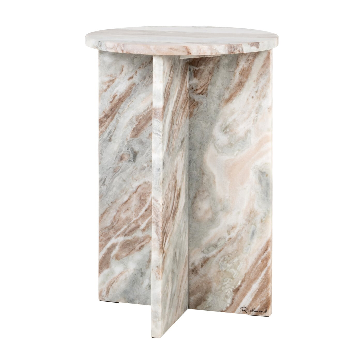 Richmond Ronde Bijzettafel 'Vevey' Marmer, 35cm