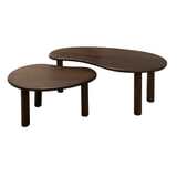 Sohome Organische Salontafel 'Noralie' Mangohout, Set van 2 stuks, kleur Bruin