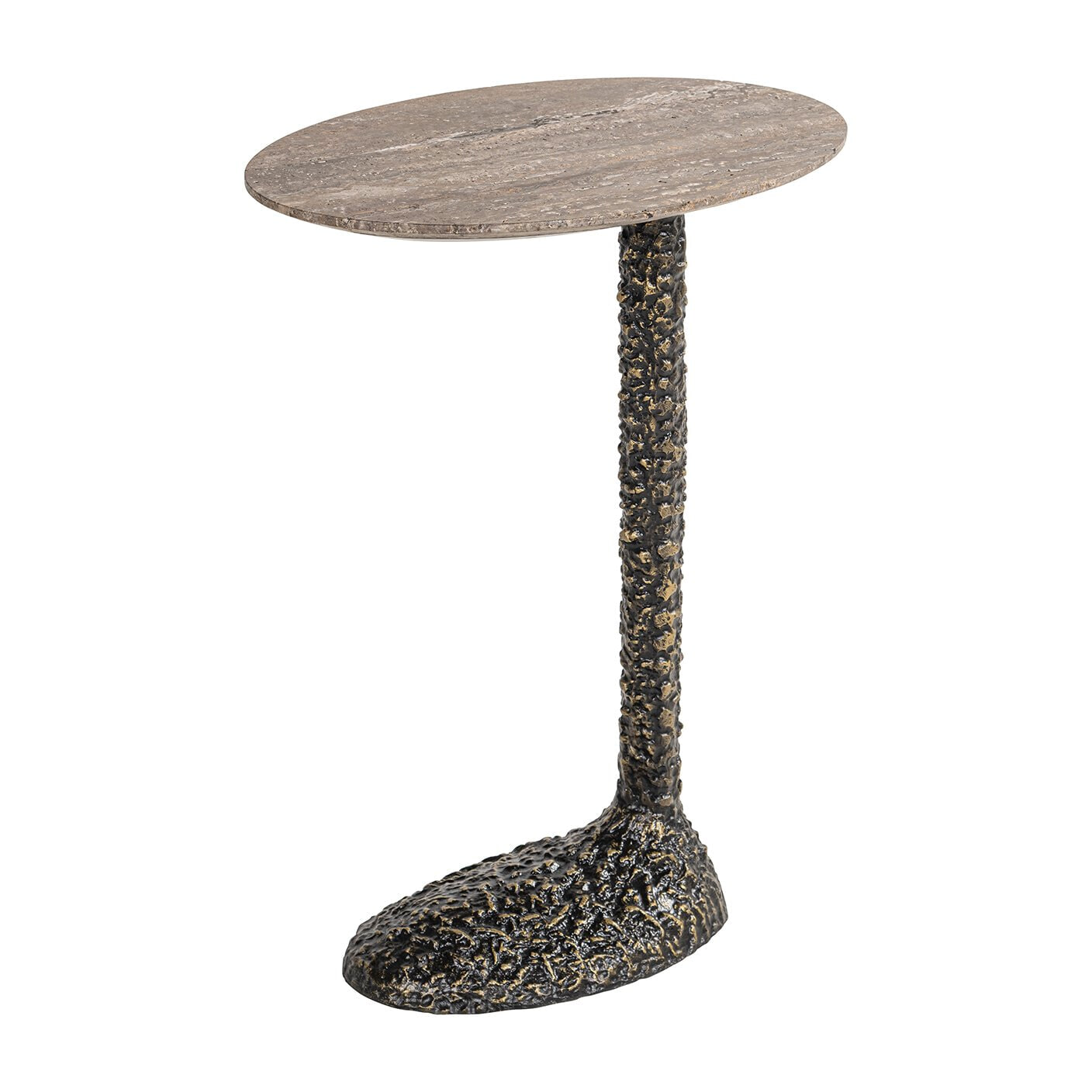 Richmond Ovale Laptoptafel 'Arosa' Travertin, 45 x 30cm