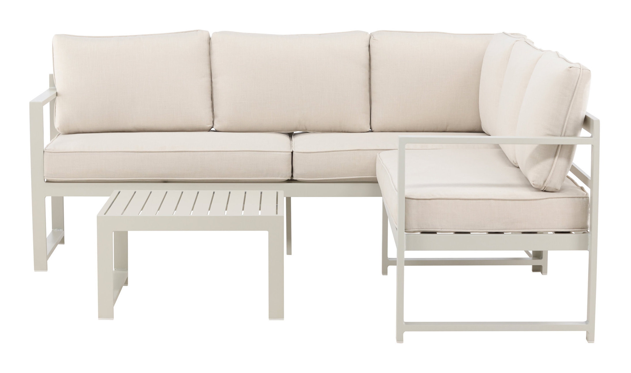Nohr Loungeset 'Terah' Met hoekbank en tafel, kleur Beige