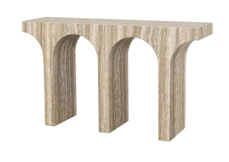 Richmond Sidetable 'Dulce' Marmer en travertinlook, 140cm