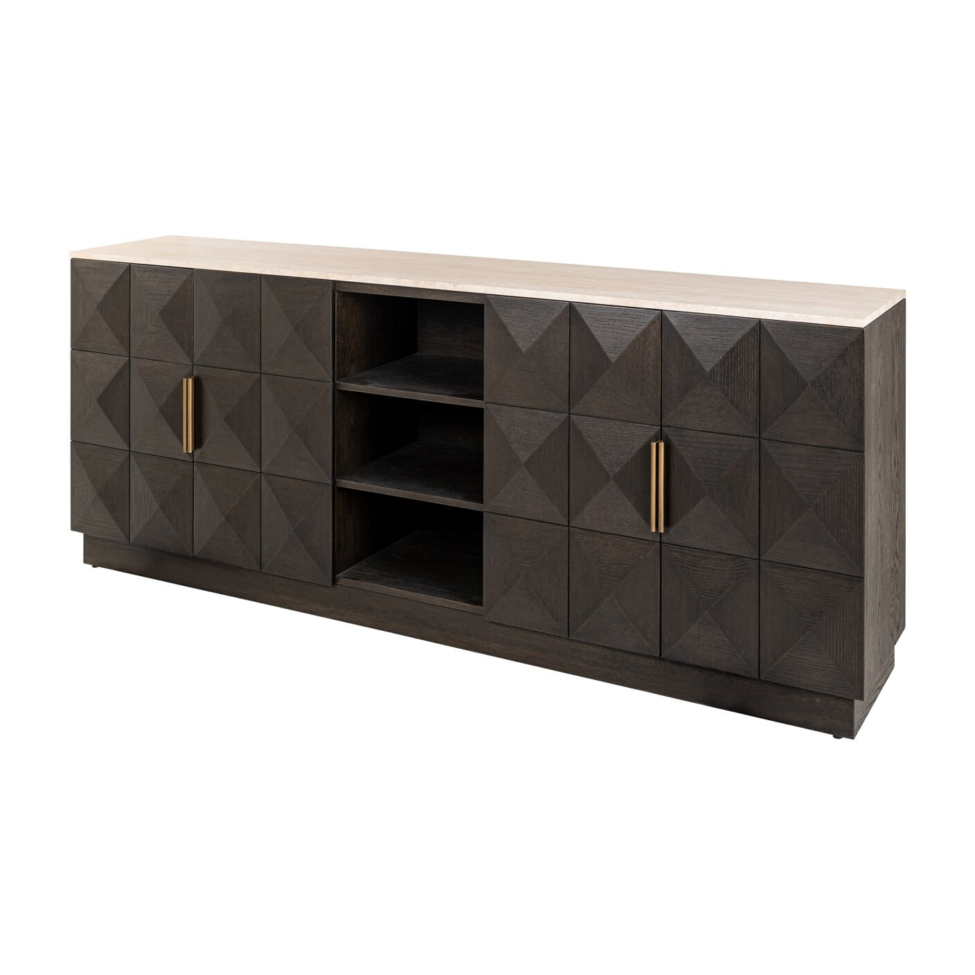 Richmond Dressoir 'Claremont' Eiken en travertin, 225cm