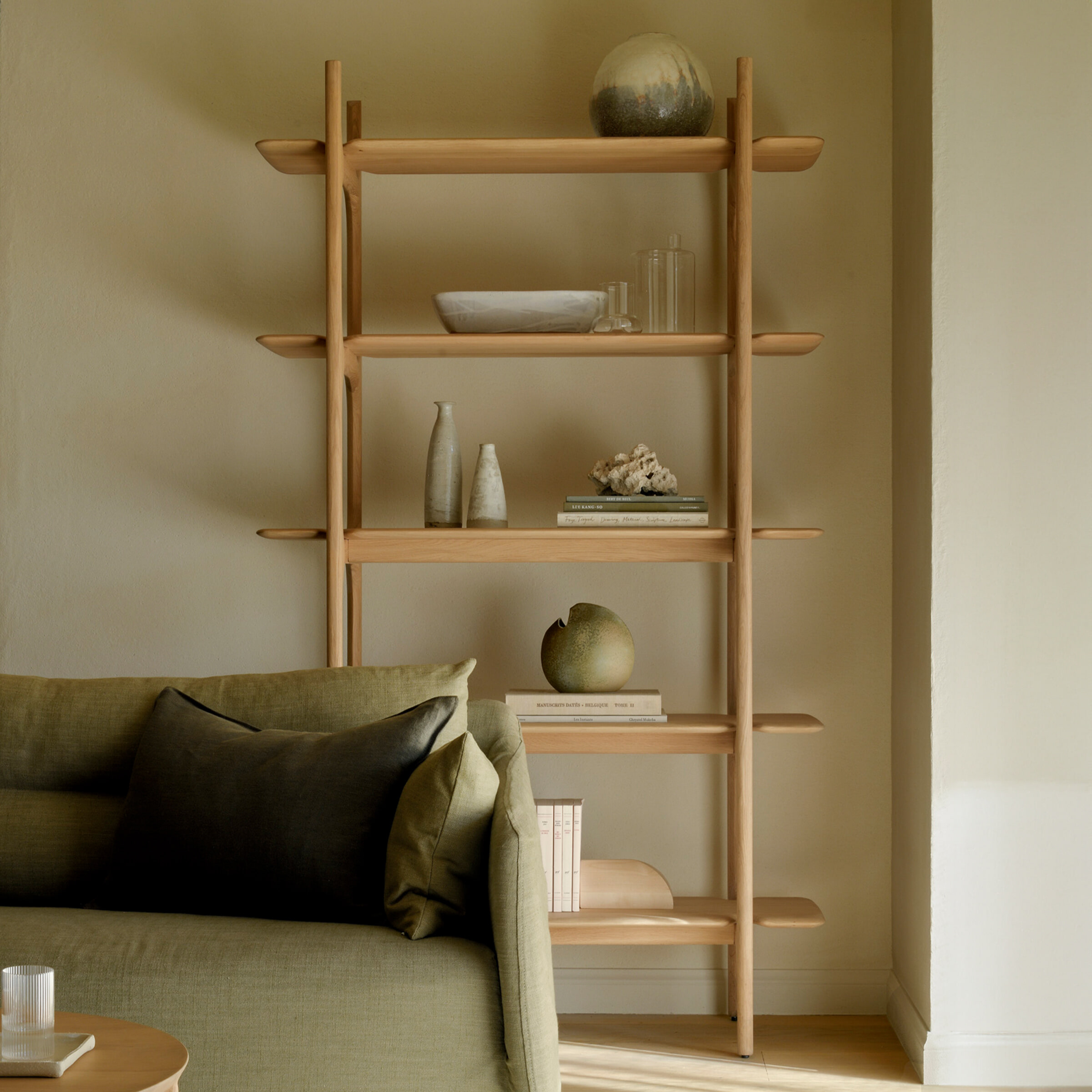 Ethnicraft Wandrek 'PI' Geolied Eikenhout, 187 x 110cm, kleur Naturel